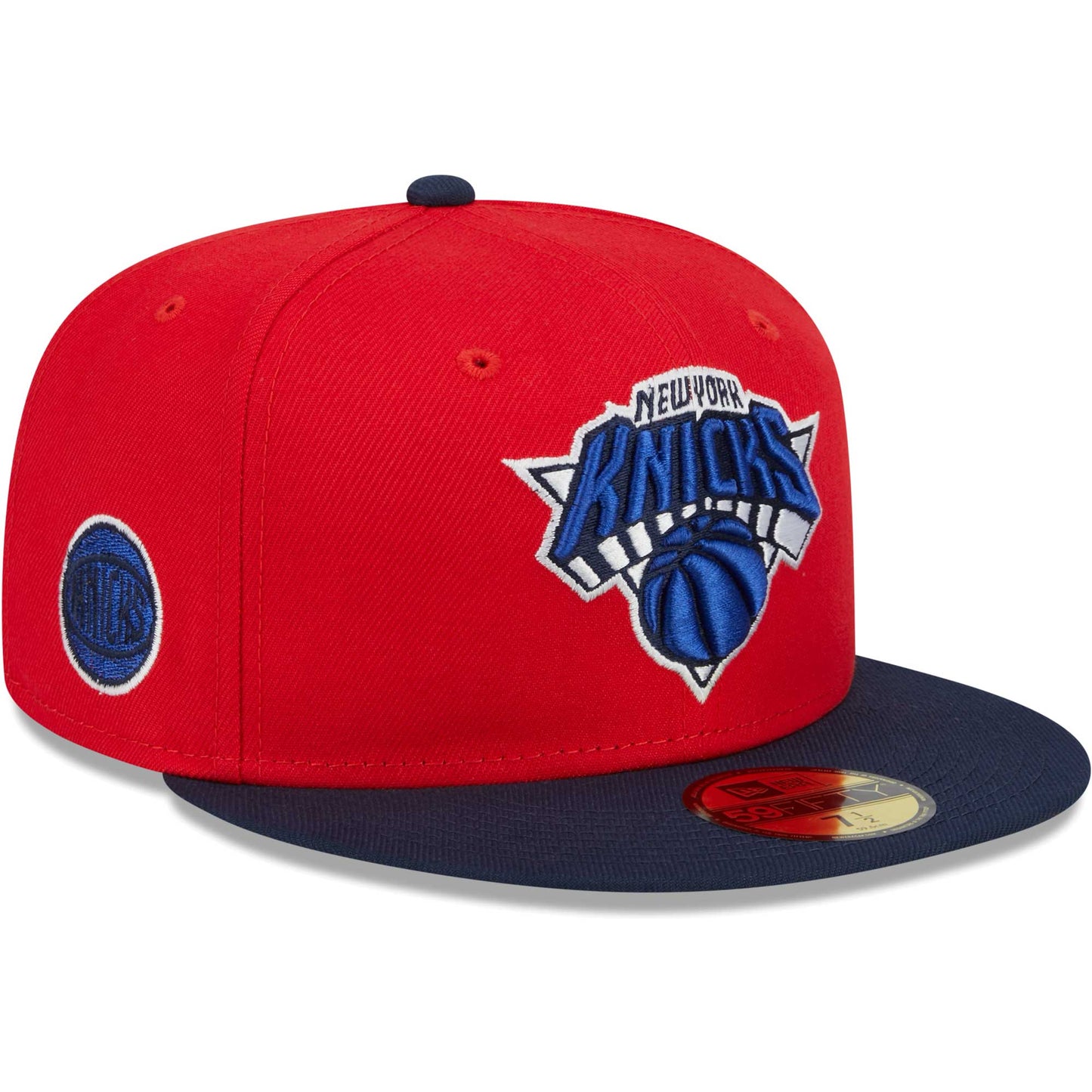 New York Knicks New Era 59FIFTY Fitted Hat - Red/Navy