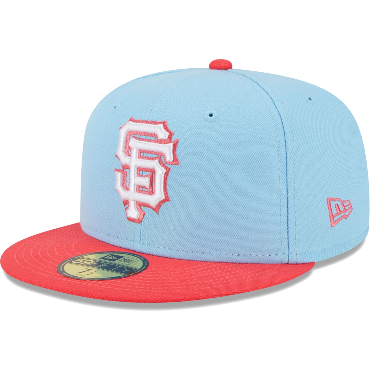 San Francisco Giants New Era Spring Color Two-Tone 59FIFTY Fitted Hat - Light Blue/Red