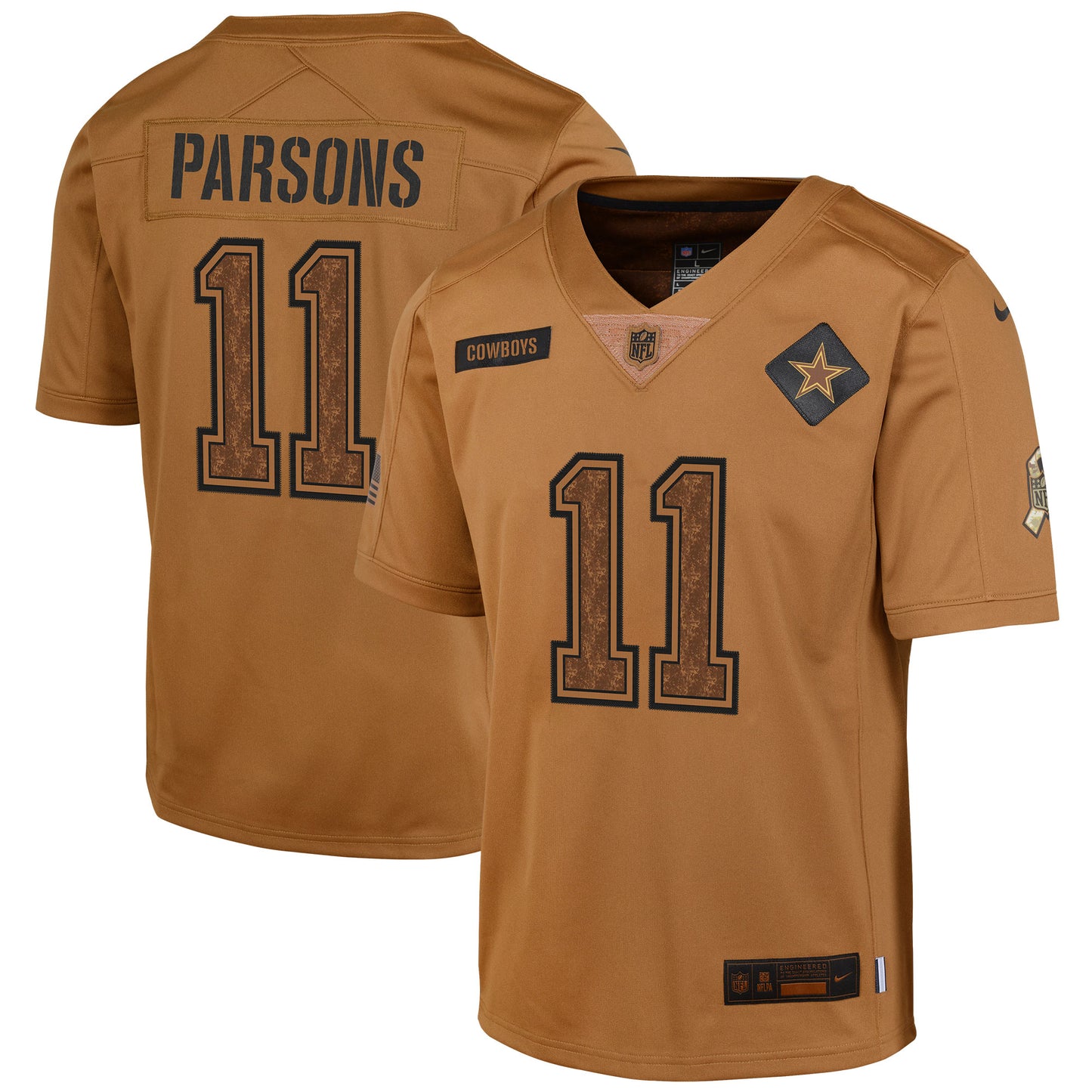 Micah Parsons Dallas Cowboys Nike Youth 2023 Salute To Service Limited Jersey - Brown