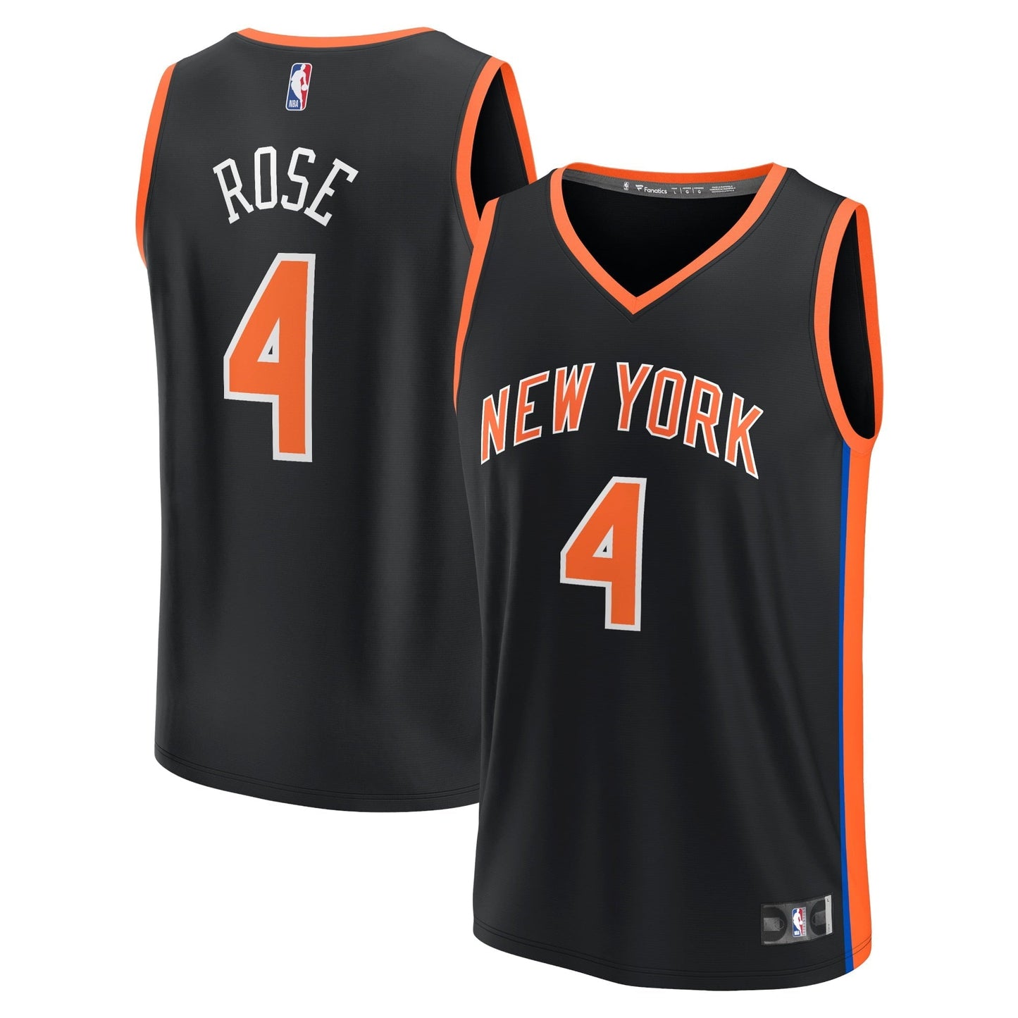 Youth Fanatics Branded Derrick Rose Black New York Knicks 2022/23 Fastbreak Jersey - City Edition