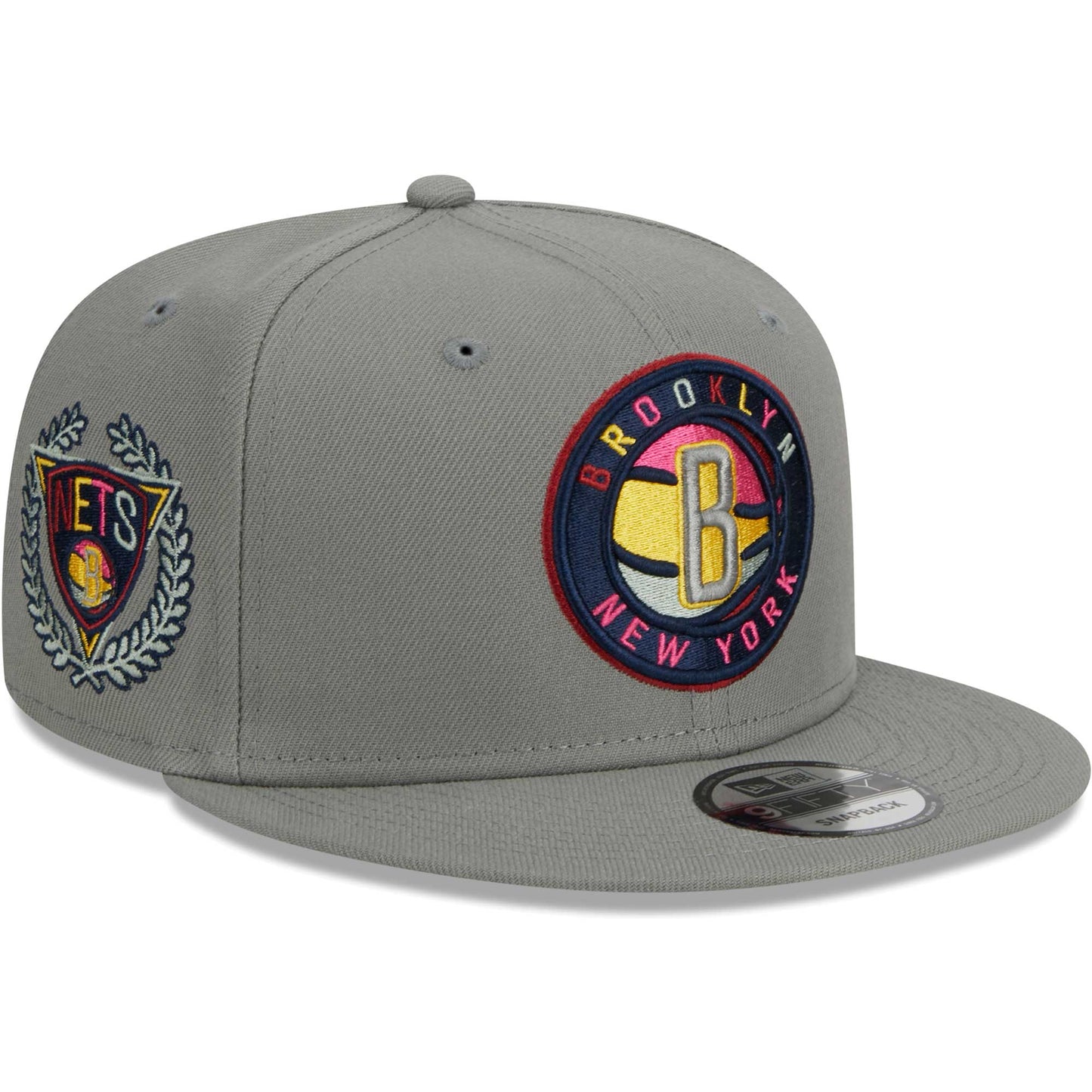 Brooklyn Nets New Era Color Pack 9FIFTY Snapback Hat - Gray