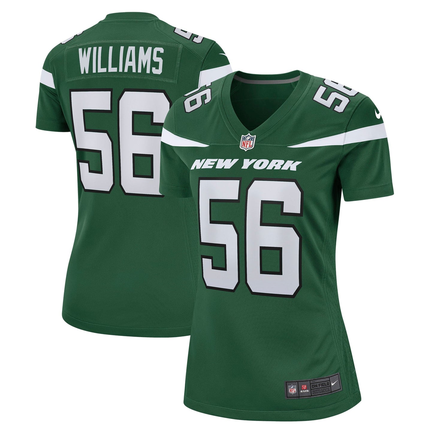 Women's Nike Quincy Williams Gotham Green New York Jets Game Jersey