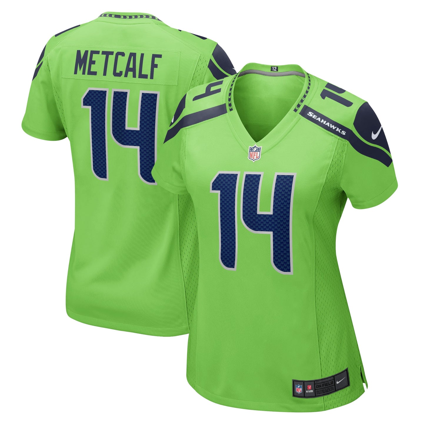 DK Metcalf Seattle Seahawks Nike Women's Game Jersey - Neon Green