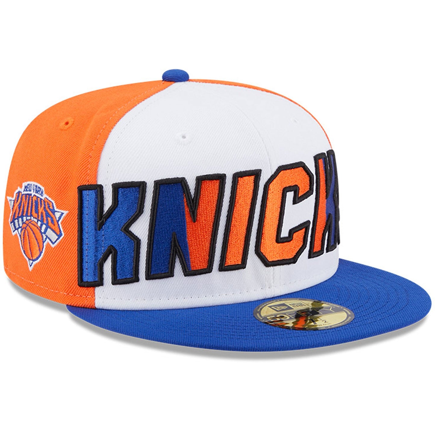 New York Knicks New Era Back Half 9FIFTY Fitted Hat - White/Blue