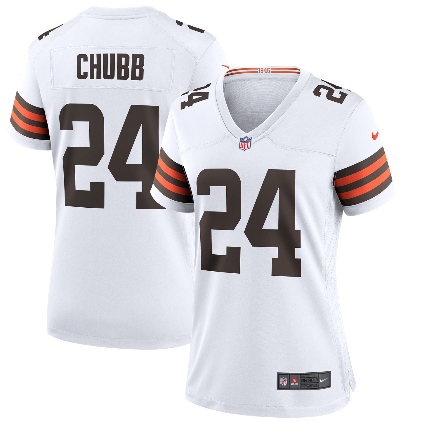 Nick Chubb Cleveland Browns Nike Women's Game Jersey - White