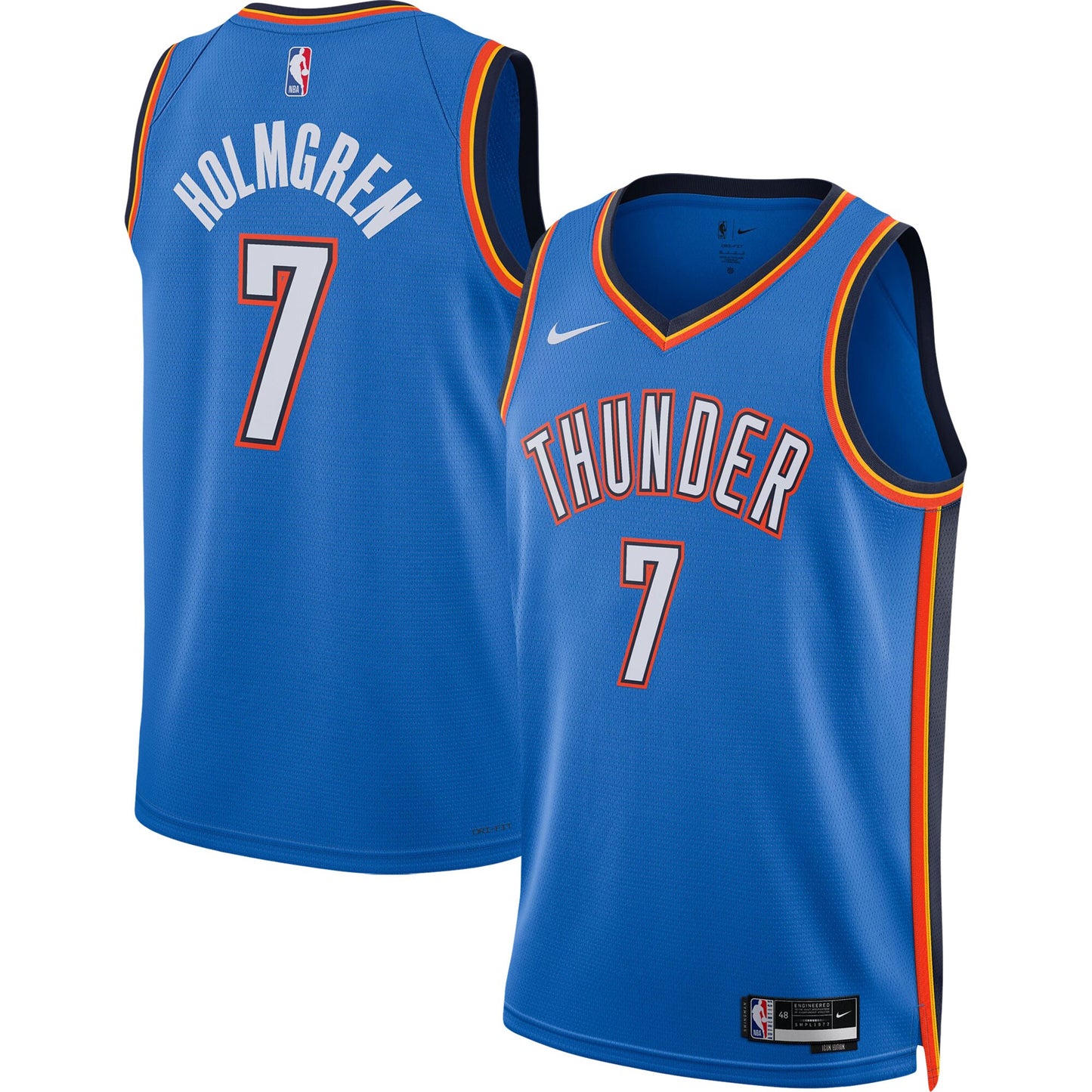 Chet Holmgren Oklahoma City Thunder Nike Unisex 2022 NBA Draft First Round Pick Player Swingman Jersey - Icon Edition - Blue