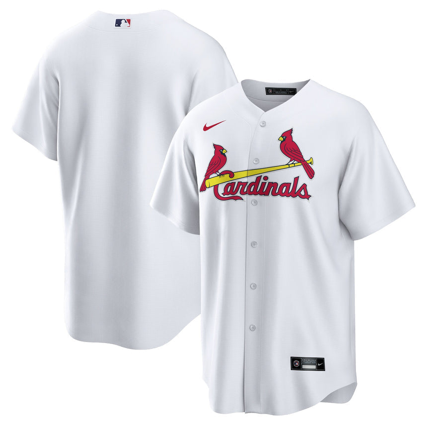 Men's St. Louis Cardinals White Home Blank Replica Jersey