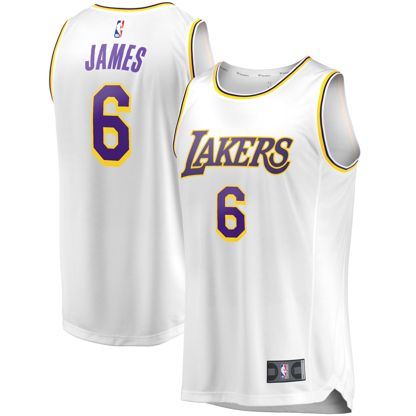 LeBron James Los Angeles Lakers Fanatics Branded 2021/22 #6 Fast Break Replica Player Jersey White - Association Edition