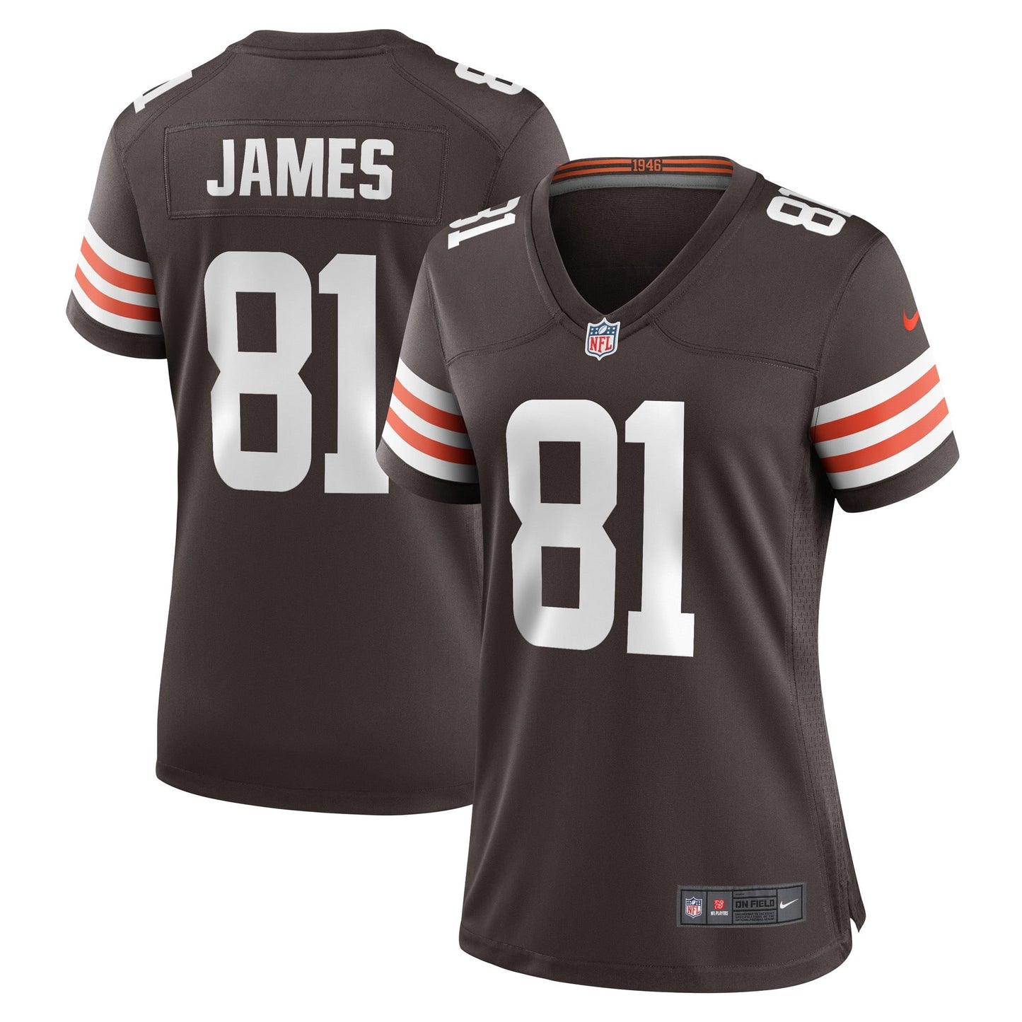 Women's Nike Jesse James Brown Cleveland Browns Game Player Jersey