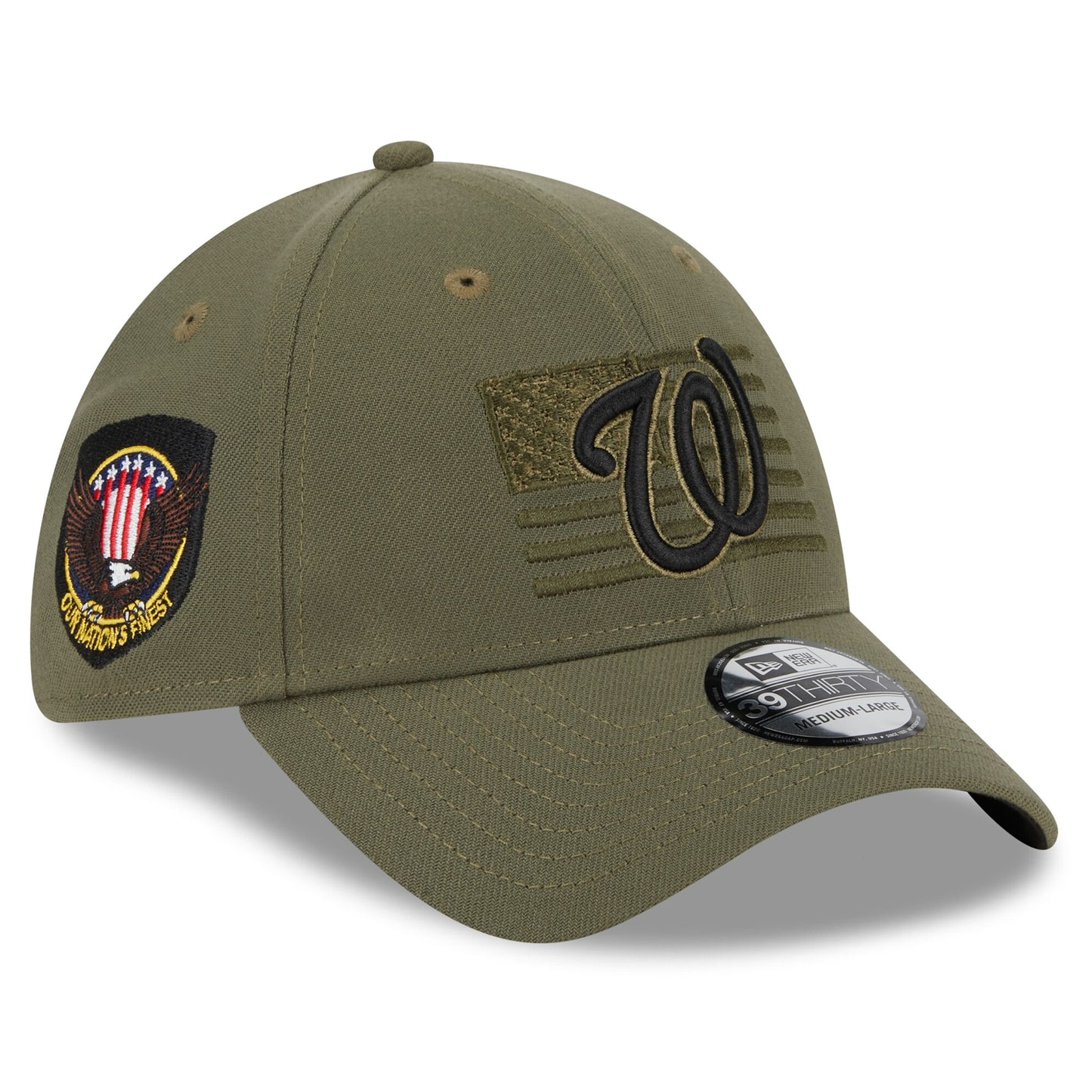 Washington Nationals New Era 2023 Armed Forces Day 39THIRTY Flex Hat - Green