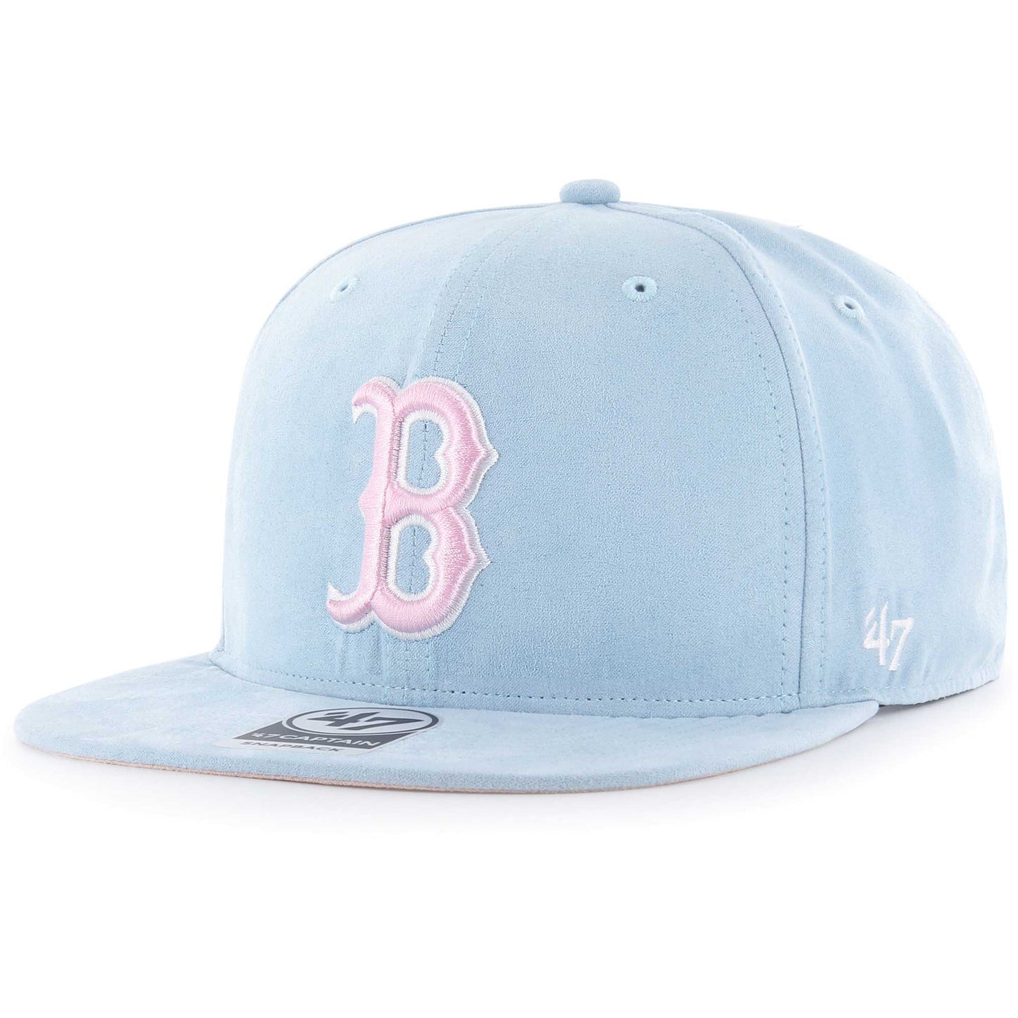 Boston Red Sox '47 Ultra Suede Captain Snapback Hat - Light Blue