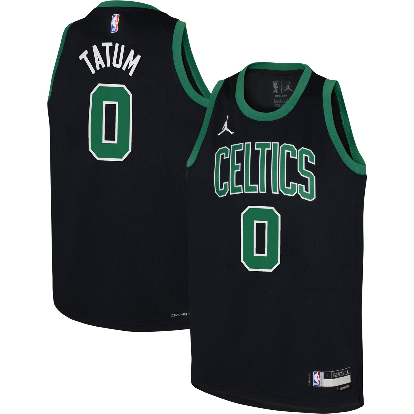 Jayson Tatum Boston Celtics Jordans Brand Youth Swingman Jersey - Statement Edition - Black
