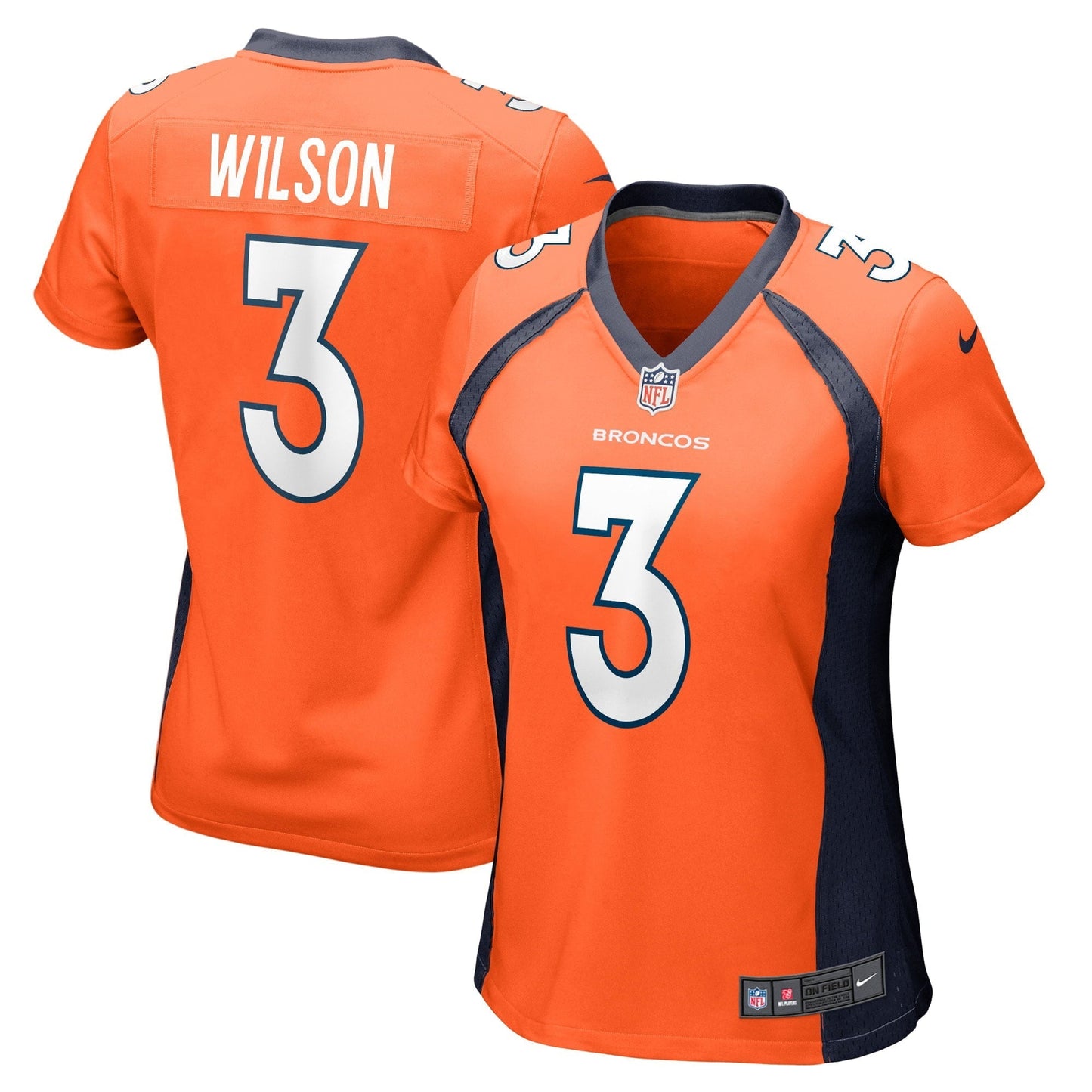Women's Nike Russell Wilson Orange Denver Broncos Game Jersey