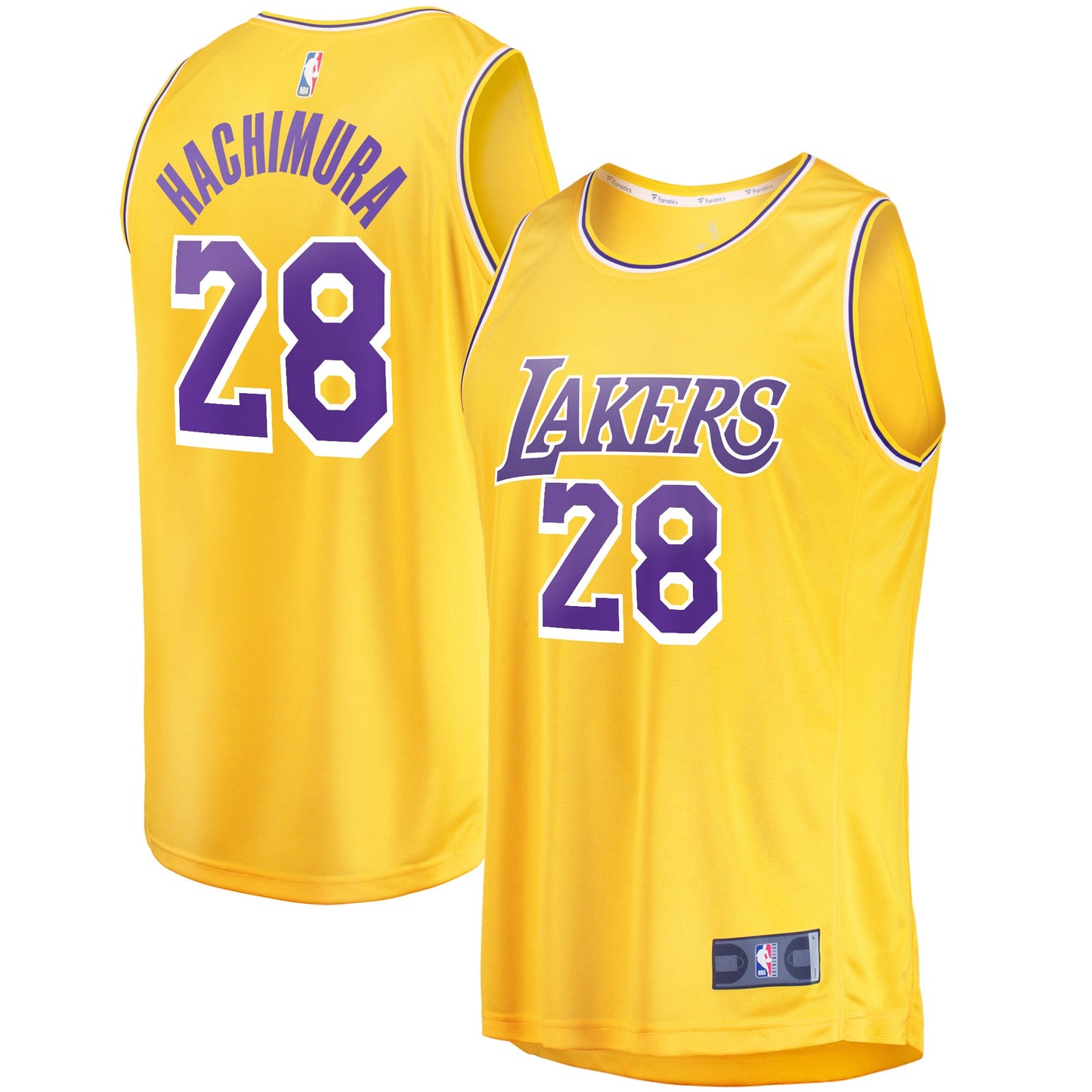 Rui Hachimura Los Angeles Lakers Fanatics Branded Fast Break Player Jersey - Icon Edition - Gold