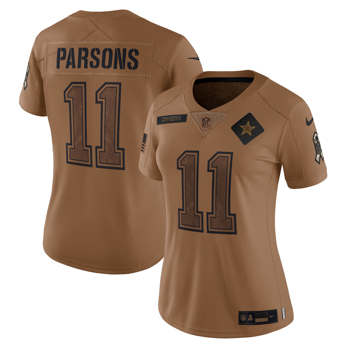 Micah Parsons Dallas Cowboys Nike Women's 2023 Salute To Service Limited Jersey - Brown