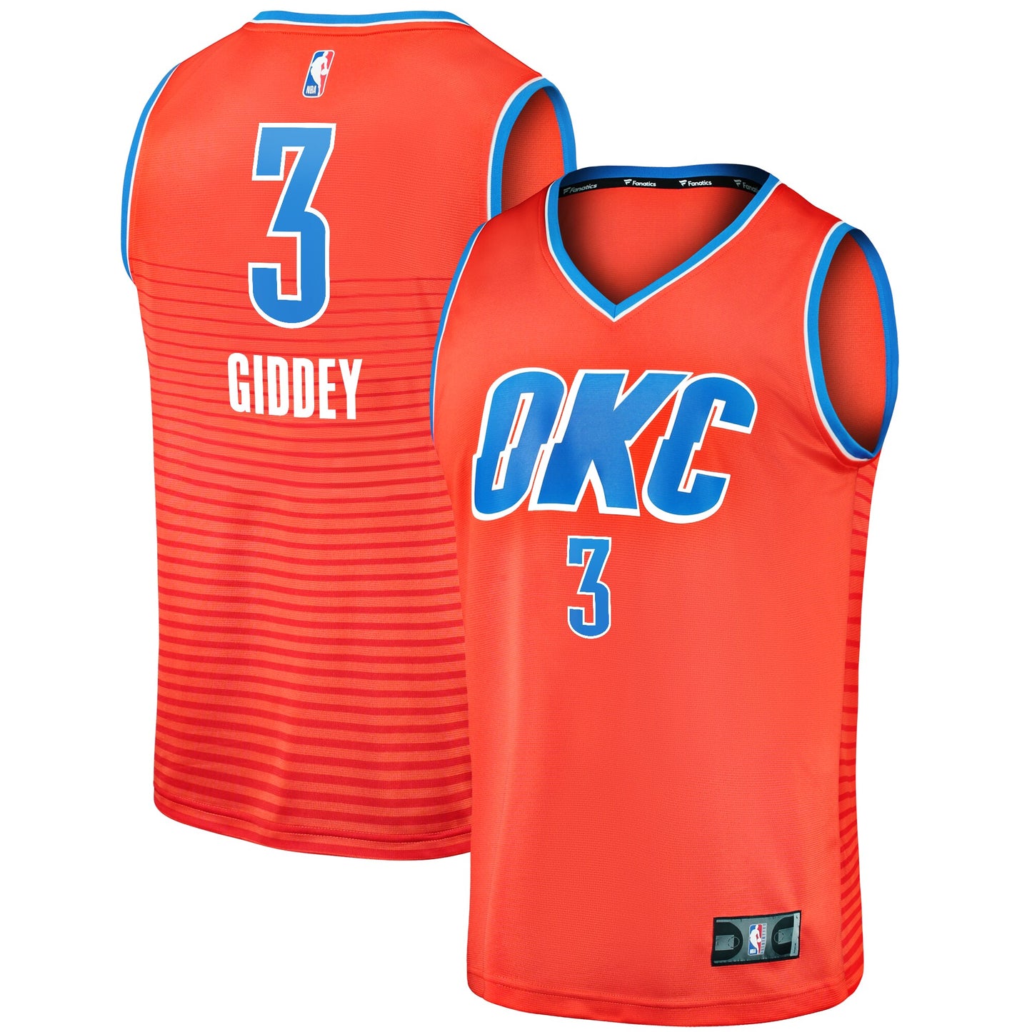 Josh Giddey Oklahoma City Thunder Fanatics Branded Fast Break Replica Player Jersey - Statement Edition - Orange