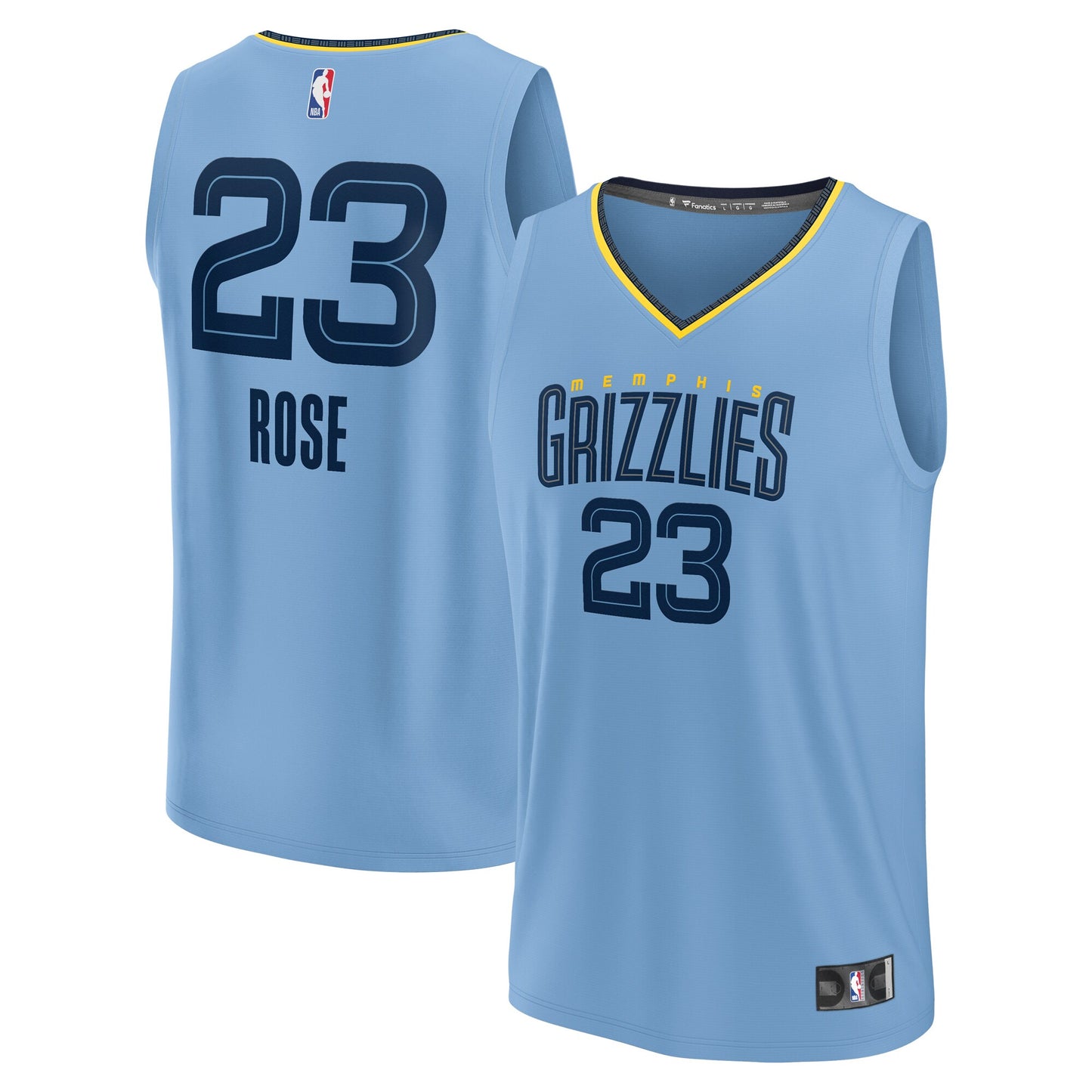 Derrick Rose Memphis Grizzlies Fanatics Branded Men's Fast Break Player Jersey - Statement Edition - Light Blue