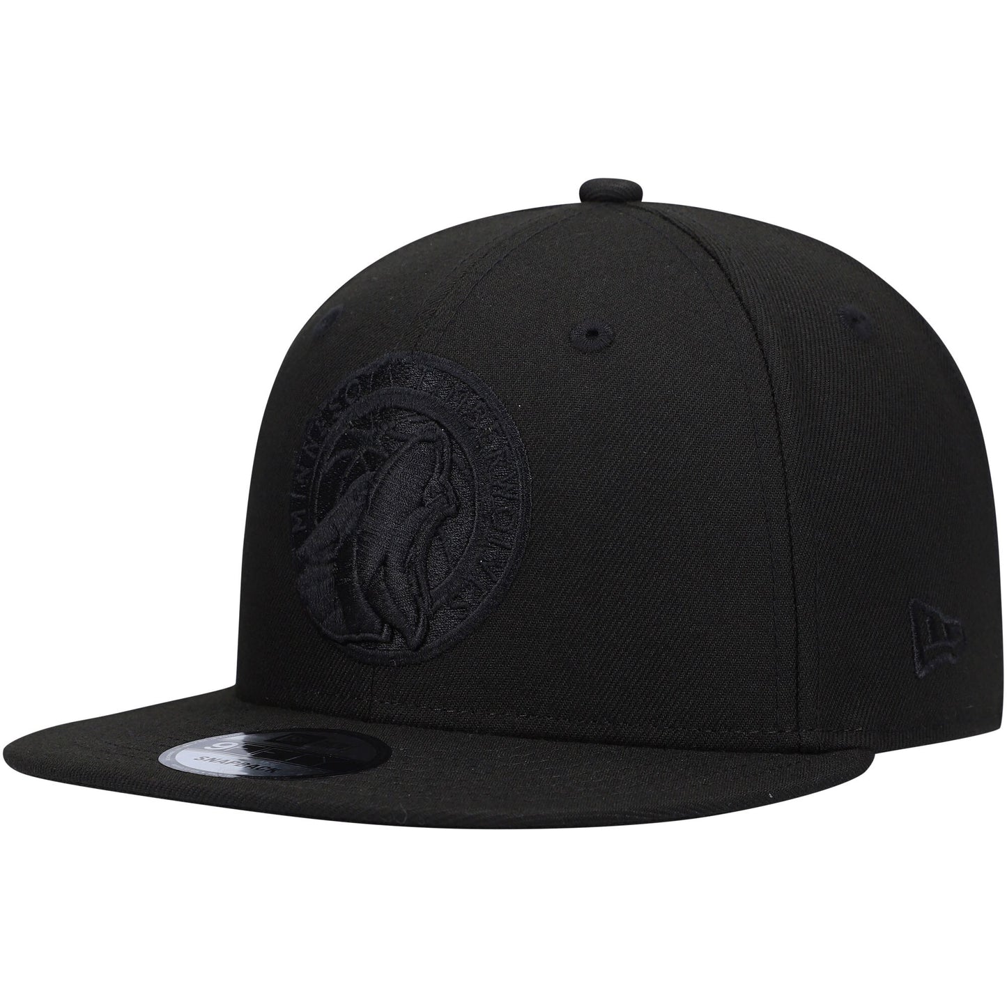 Minnesota Timberwolves New Era Black On Black 9FIFTY Snapback Hat