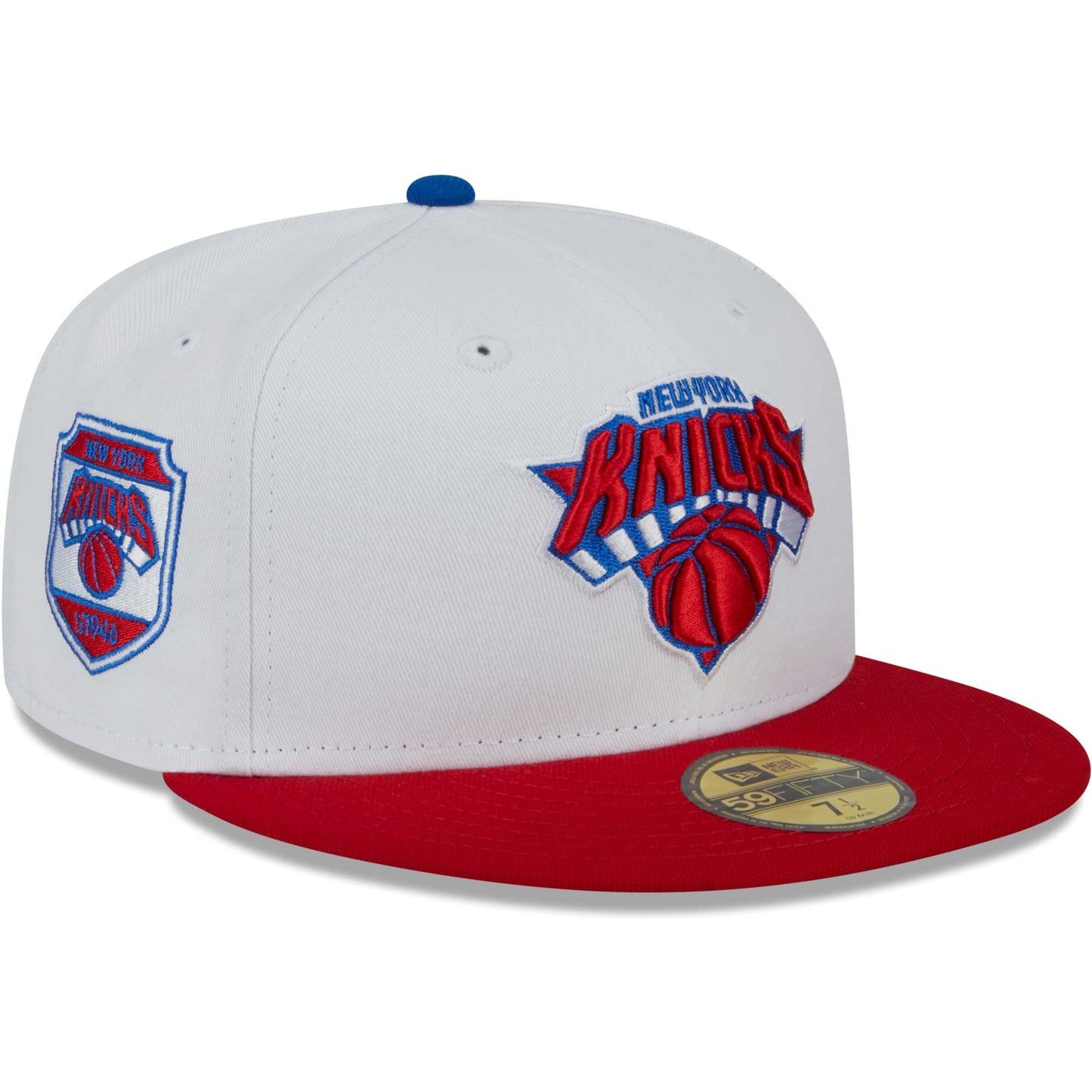 New York Knicks New Era 59FIFTY Fitted Hat - White/Red