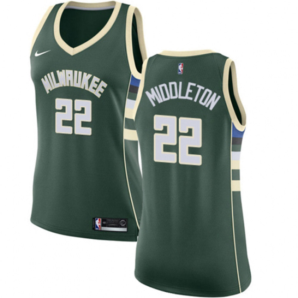 Women's Milwaukee Bucks Khris Middleton Icon Edition Jersey - Green