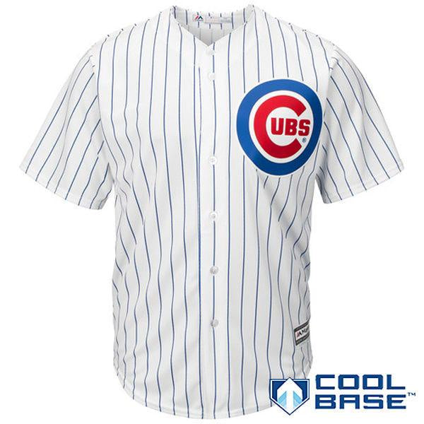 Men's Chicago Cubs Majestic White Official Cool Base Team Jersey