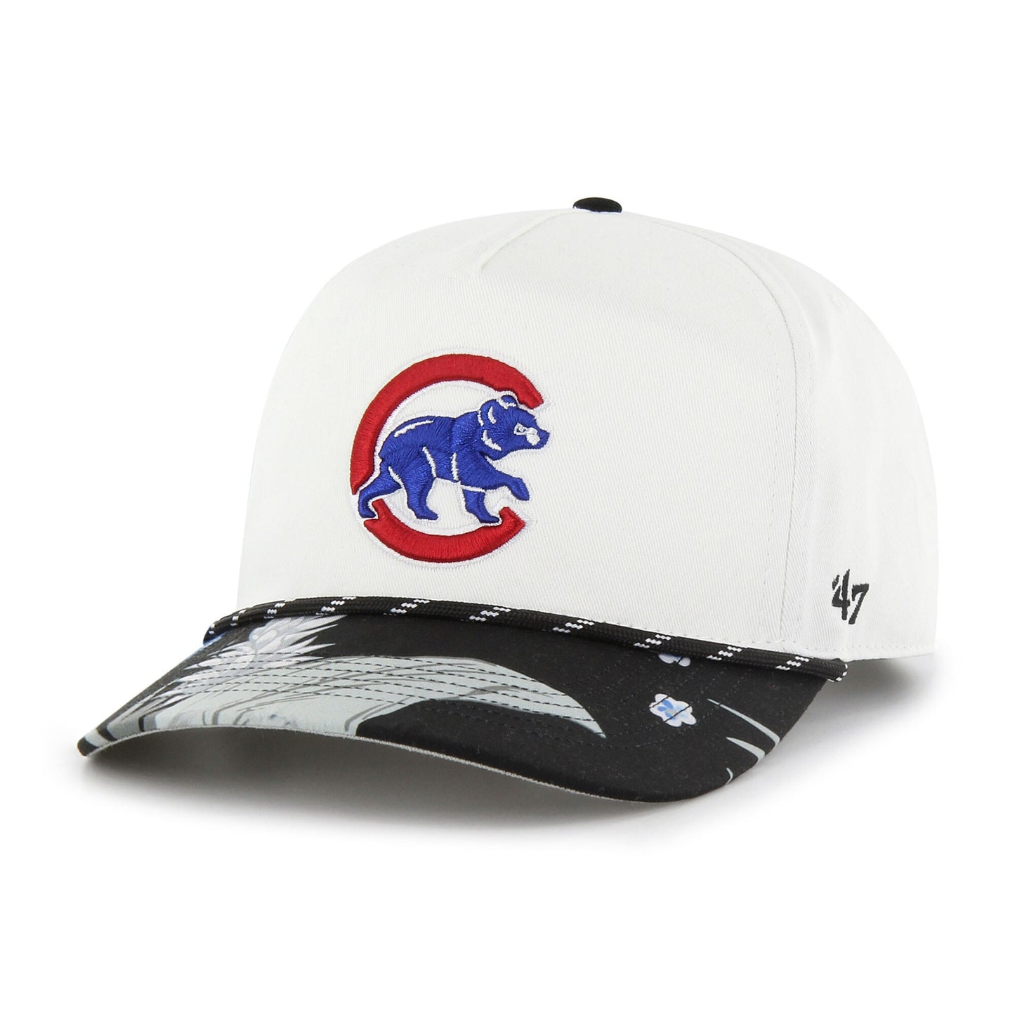 Chicago Cubs '47 Dark Tropic Hitch Snapback Hat - White