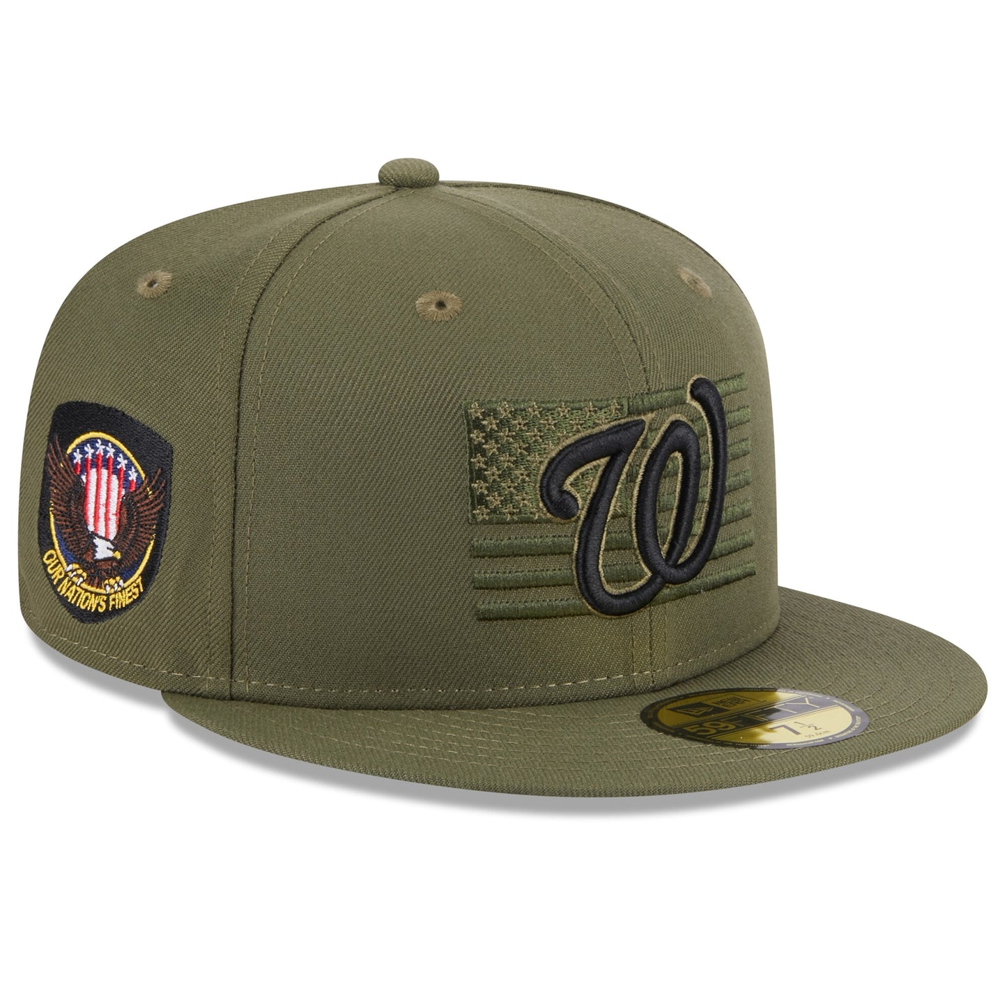 Washington Nationals New Era 2023 Armed Forces Day On-Field 59FIFTY Fitted Hat - Green