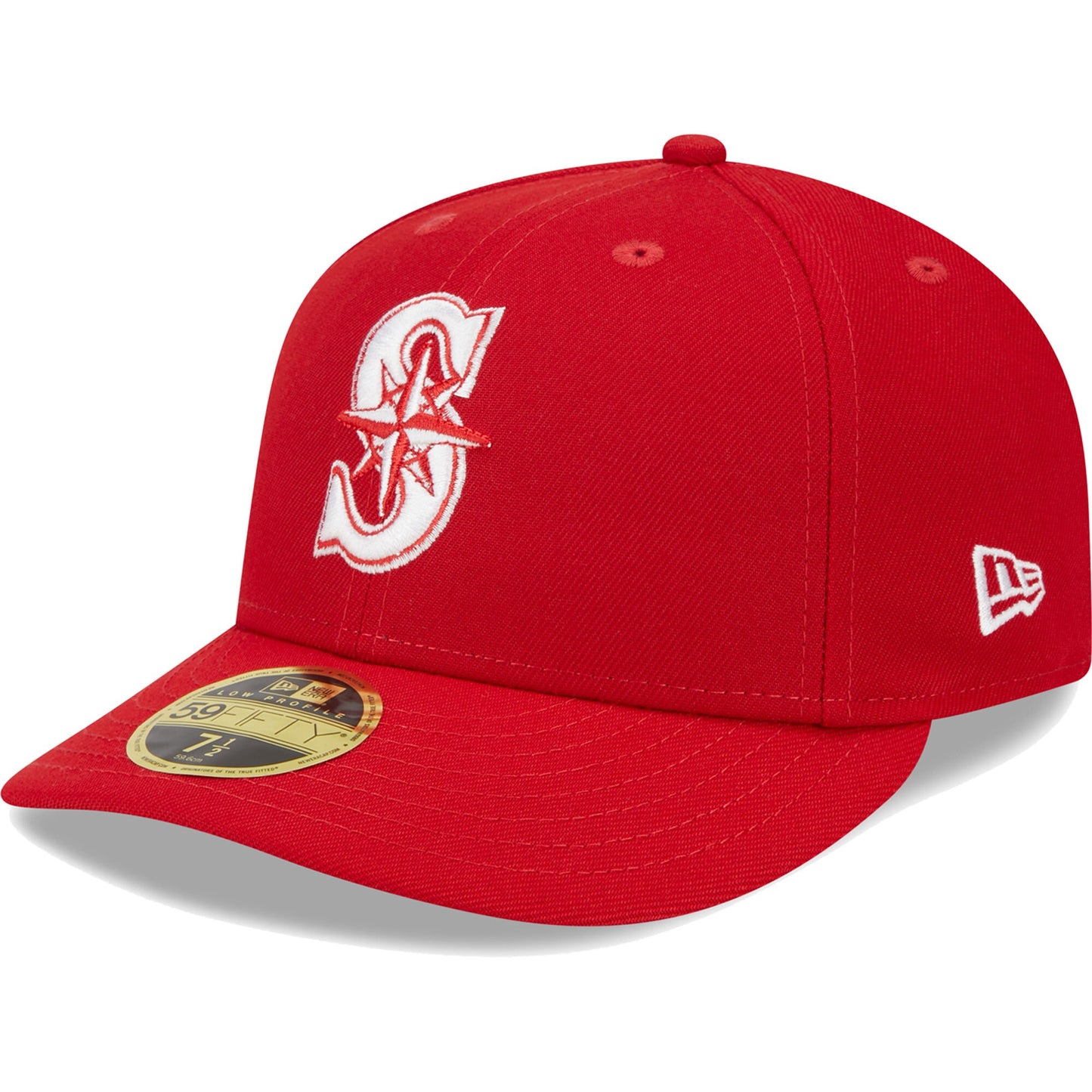 Seattle Mariners New Era Low Profile 59FIFTY Fitted Hat - Scarlet