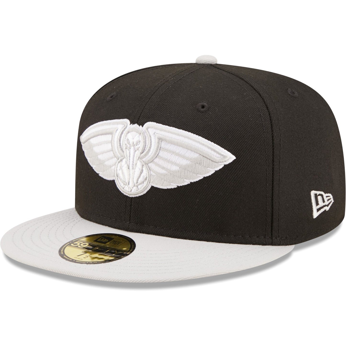 New Orleans Pelicans New Era Two-Tone Color Pack 59FIFTY Fitted Hat - Black/Gray