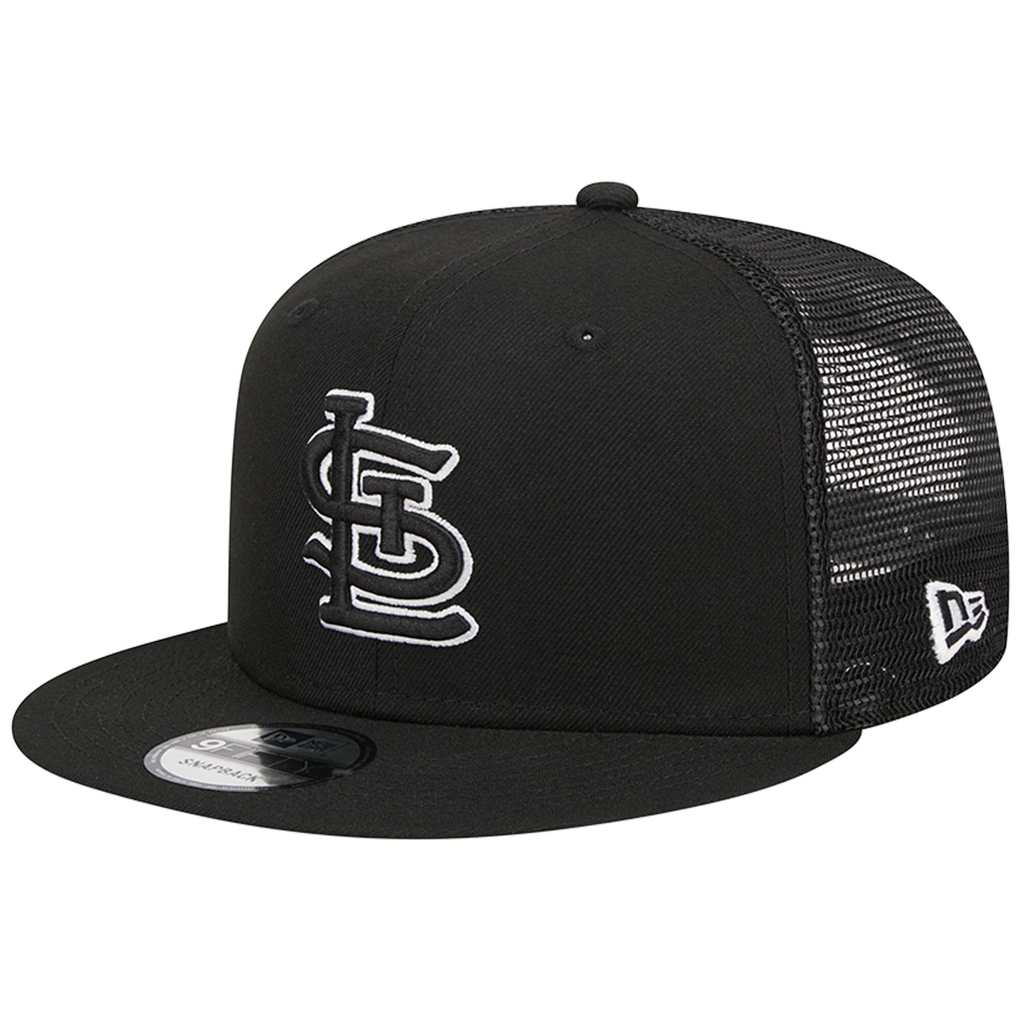 St. Louis Cardinals New Era Trucker 9FIFTY Snapback Hat - Black