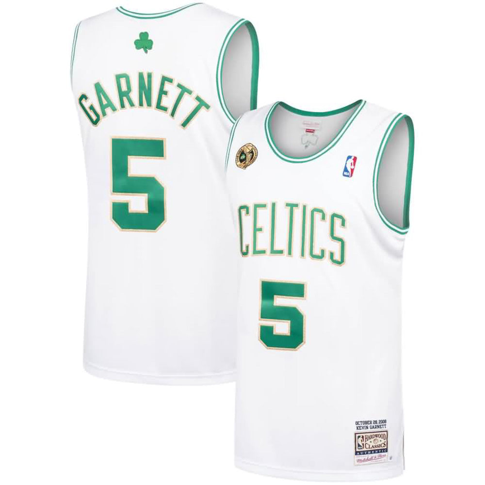 Men's Boston Celtics Kevin Garnett 2008-09 Hardwood Classics Jersey - White