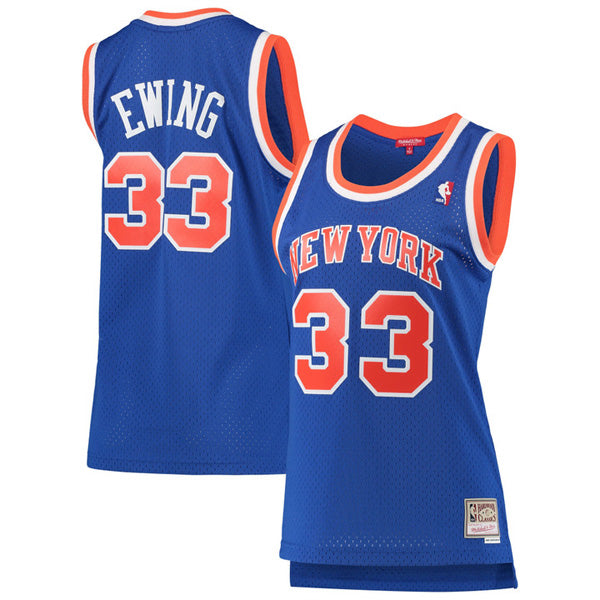 Women's New York Knicks Patrick Ewing 1991-92 Hardwood Classic Jersey - Royal Blue