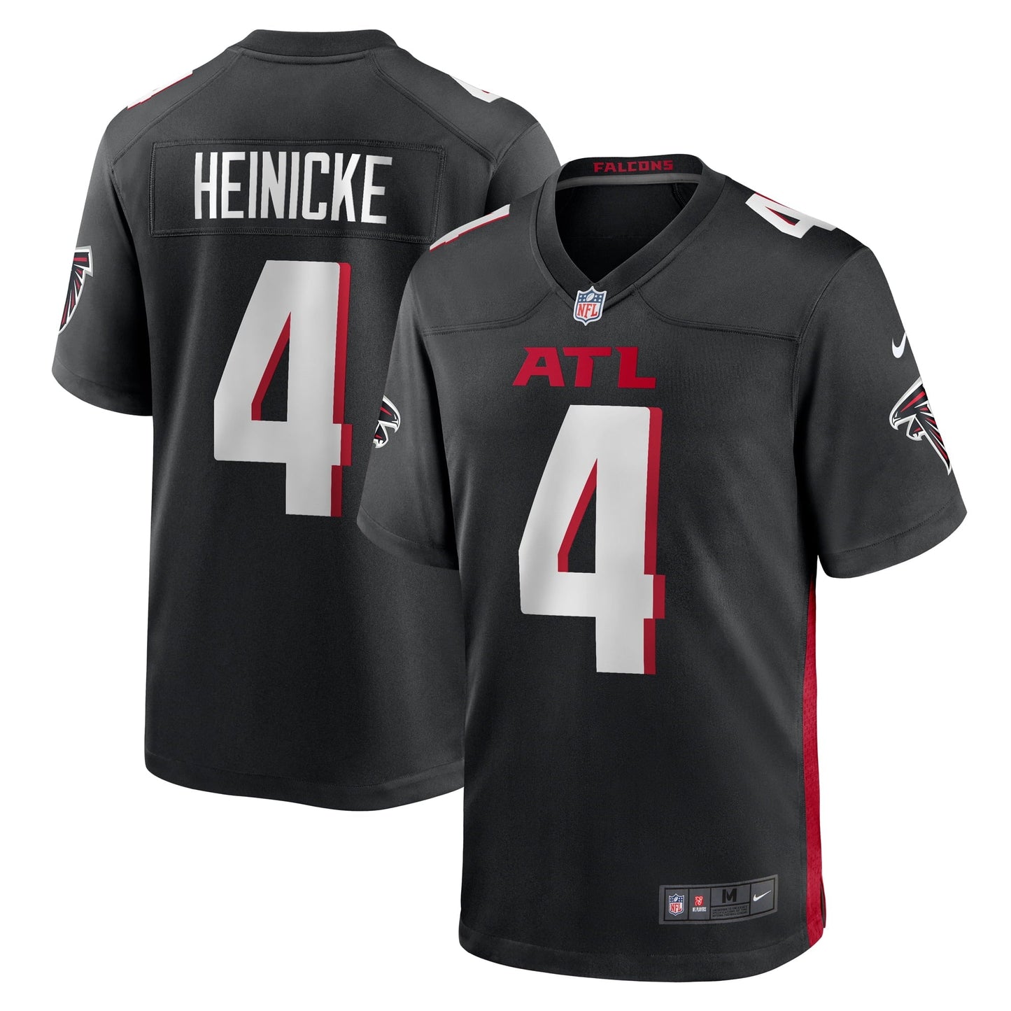 Men's Nike Taylor Heinicke Black Atlanta Falcons Game Player Jersey