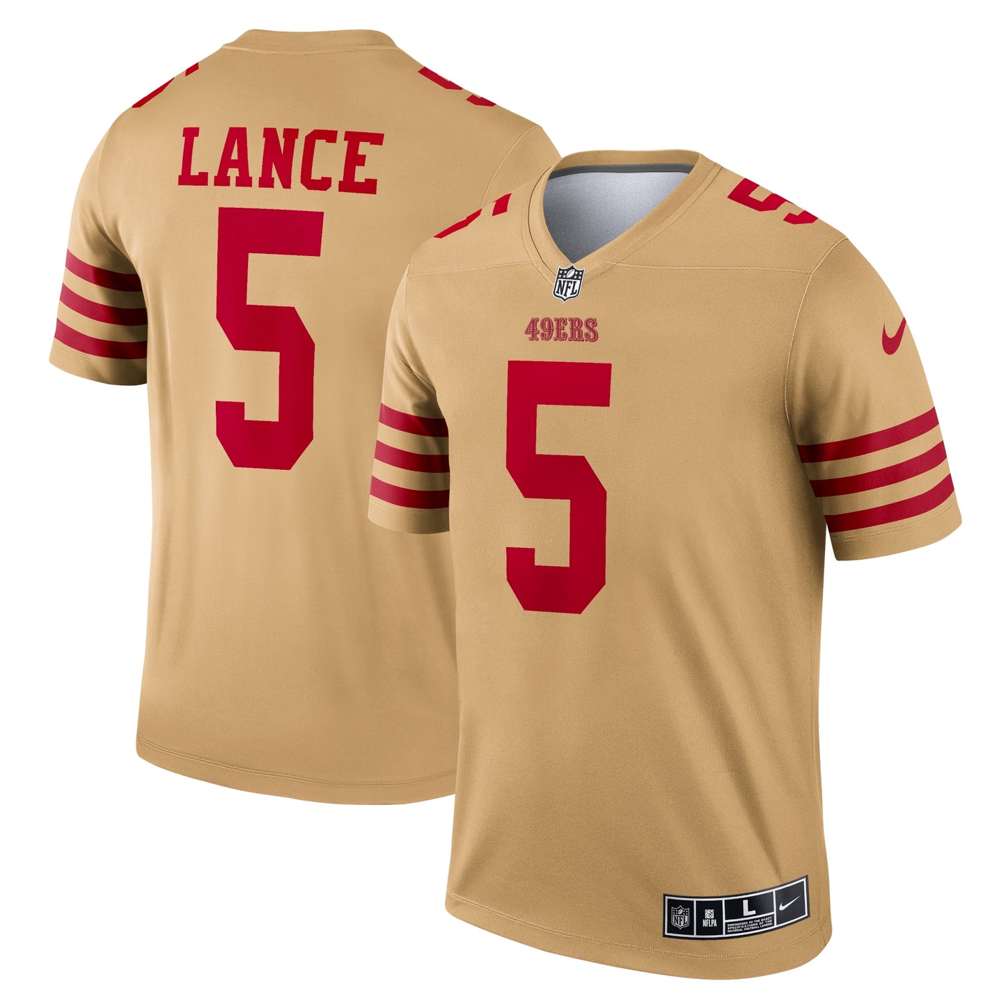Trey Lance San Francisco 49ers Nike Inverted Legend Jersey - Gold