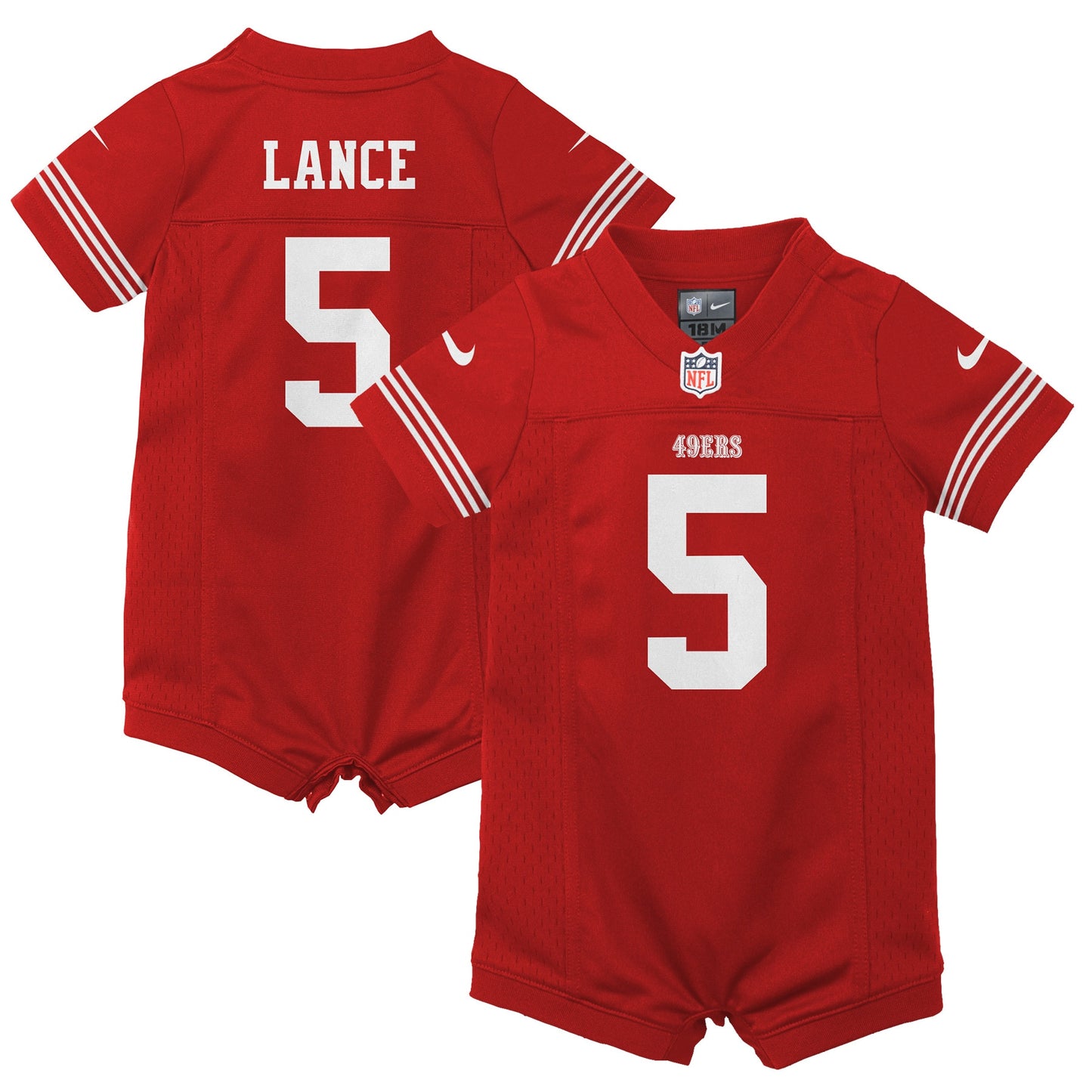 Trey Lance San Francisco 49ers Nike Infant Romper Game Jersey - Scarlet