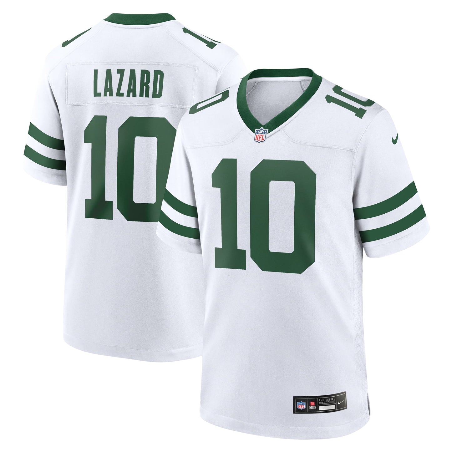 Men's Nike Allen Lazard White New York Jets Legacy Player Game Jersey