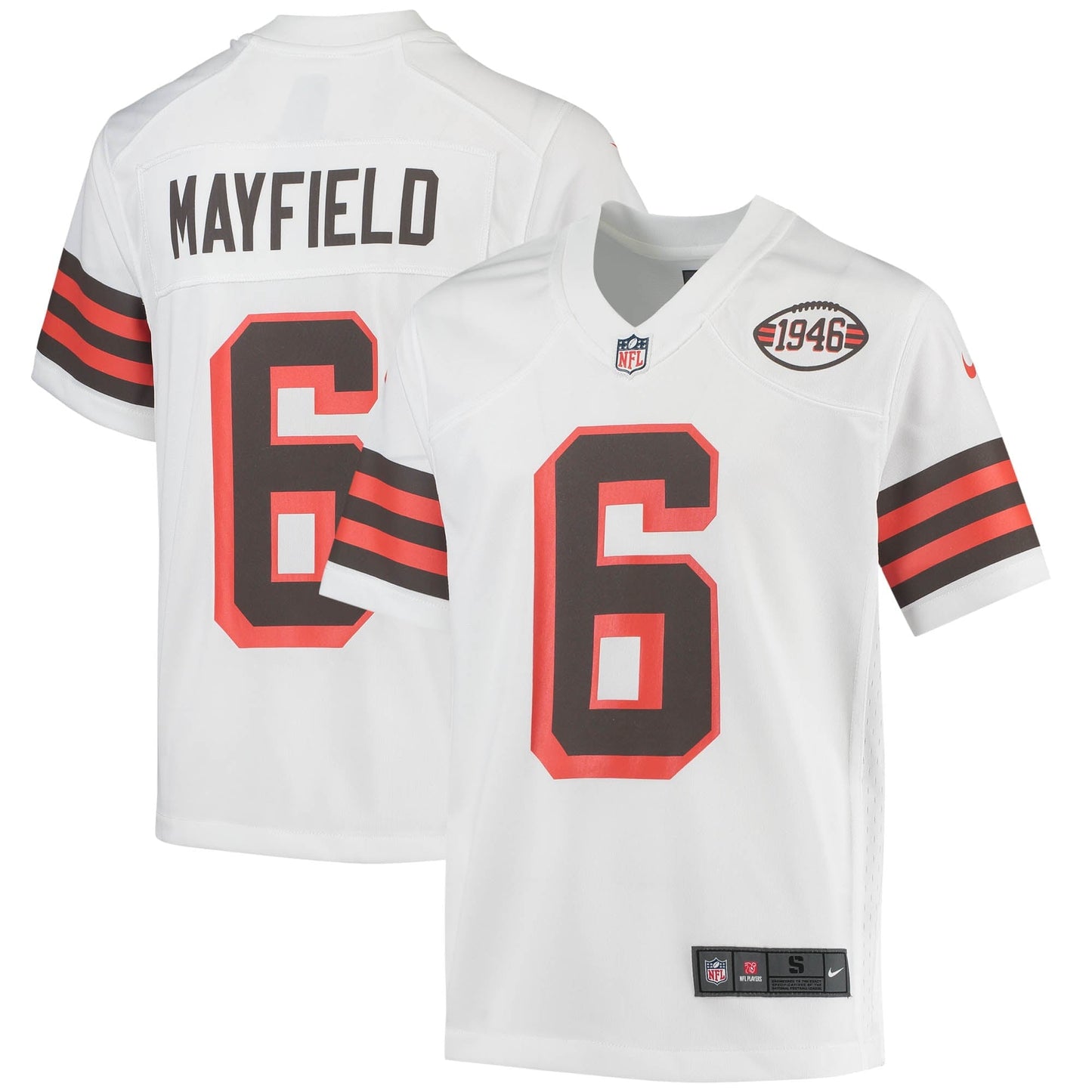 Youth Nike Baker Mayfield White Cleveland Browns 1946 Collection Alternate Game Jersey