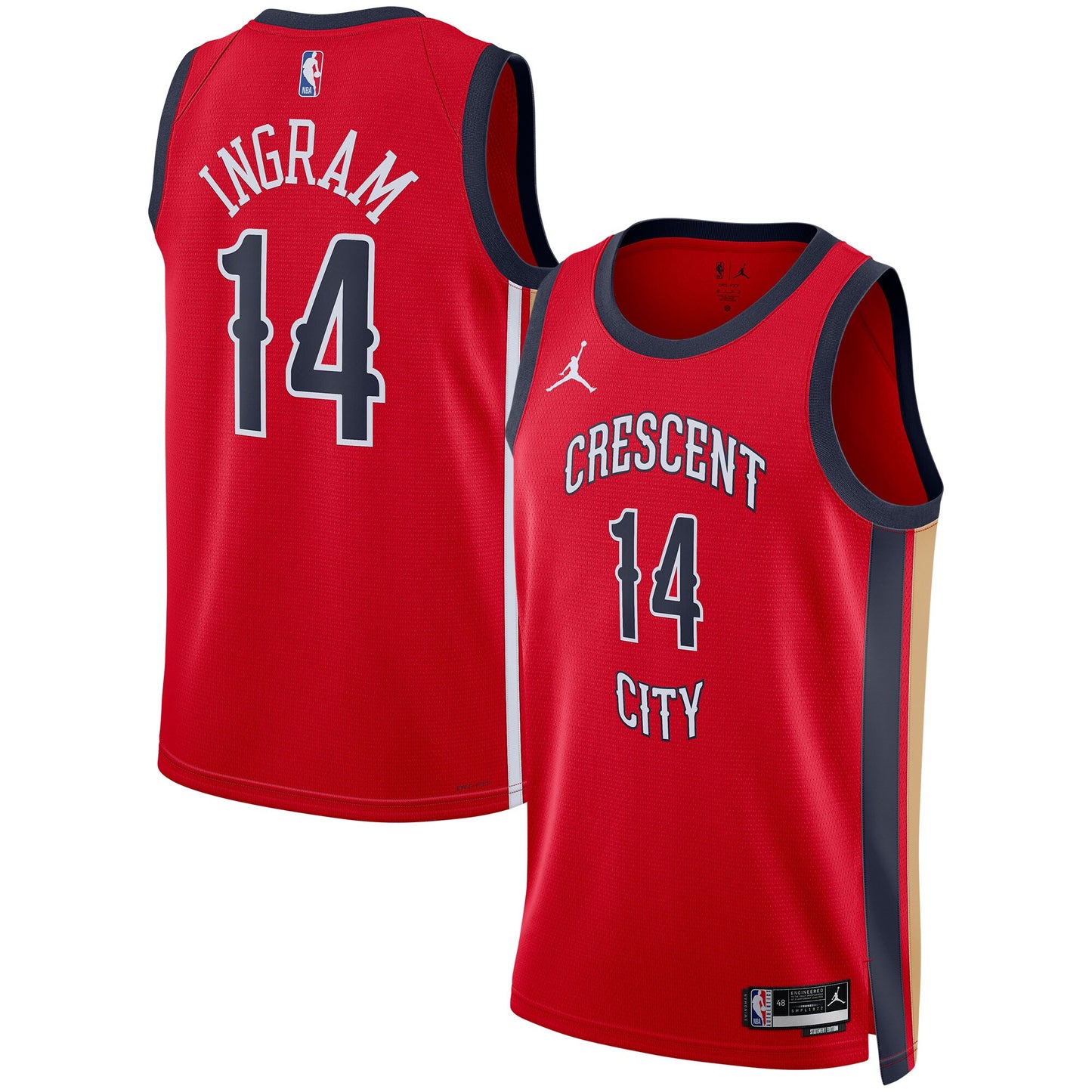Brandon Ingram New Orleans Pelicans Jordans Brand Unisex Swingman Jersey - Statement Edition - Red