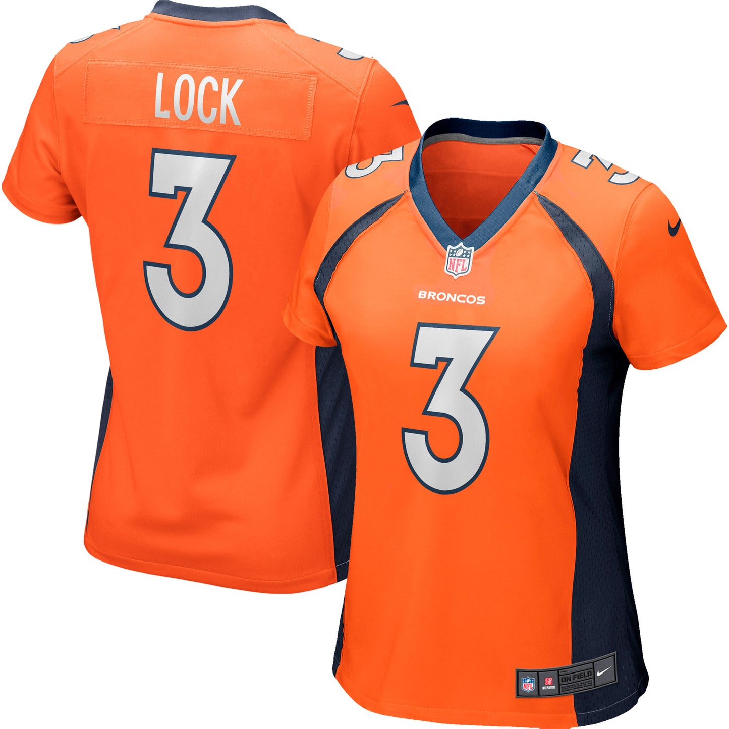 Drew Lock Denver Broncos Nike Women's Game Player Jersey - Orange