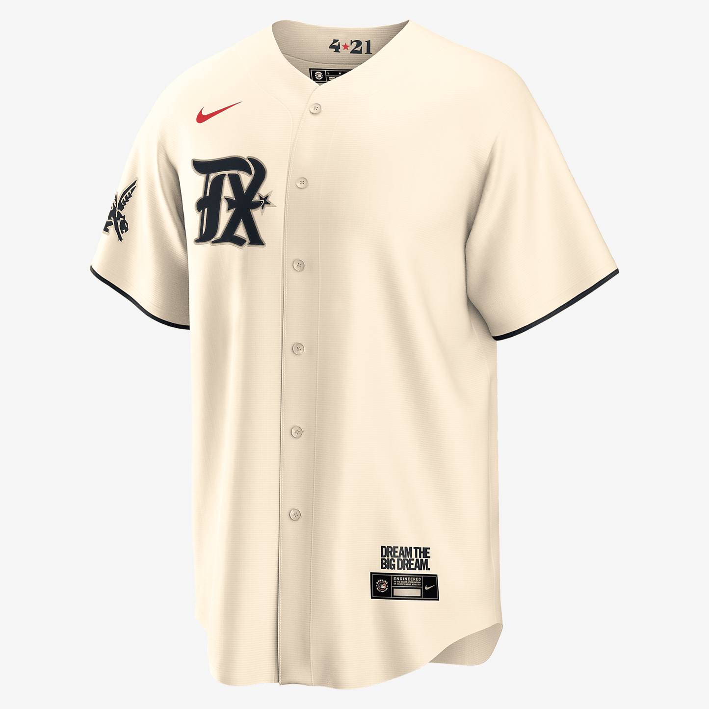 MLB Texas Rangers City Connect Men's Replica Baseball Jersey - Cream
