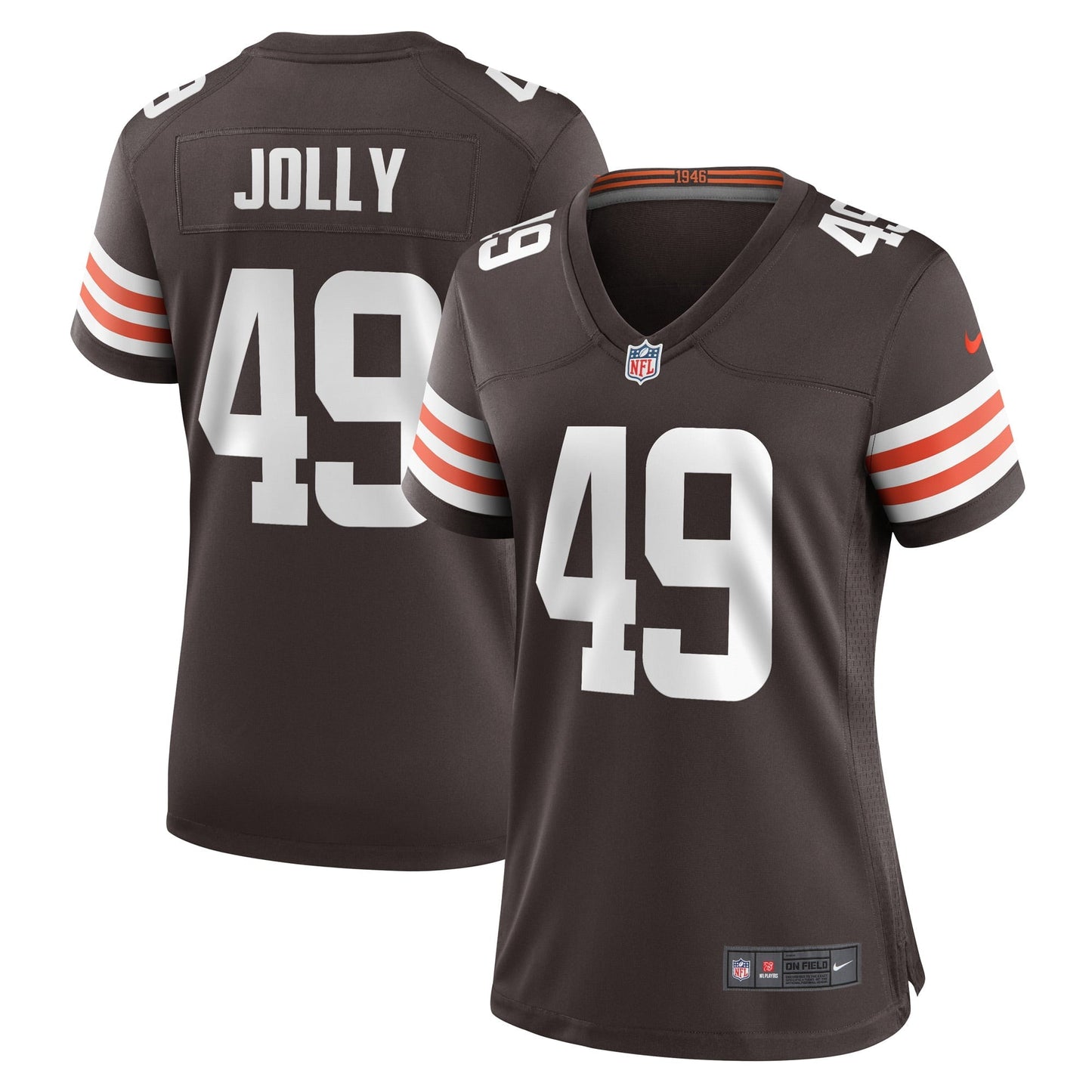 Women's Nike Shaun Jolly Brown Cleveland Browns Game Player Jersey
