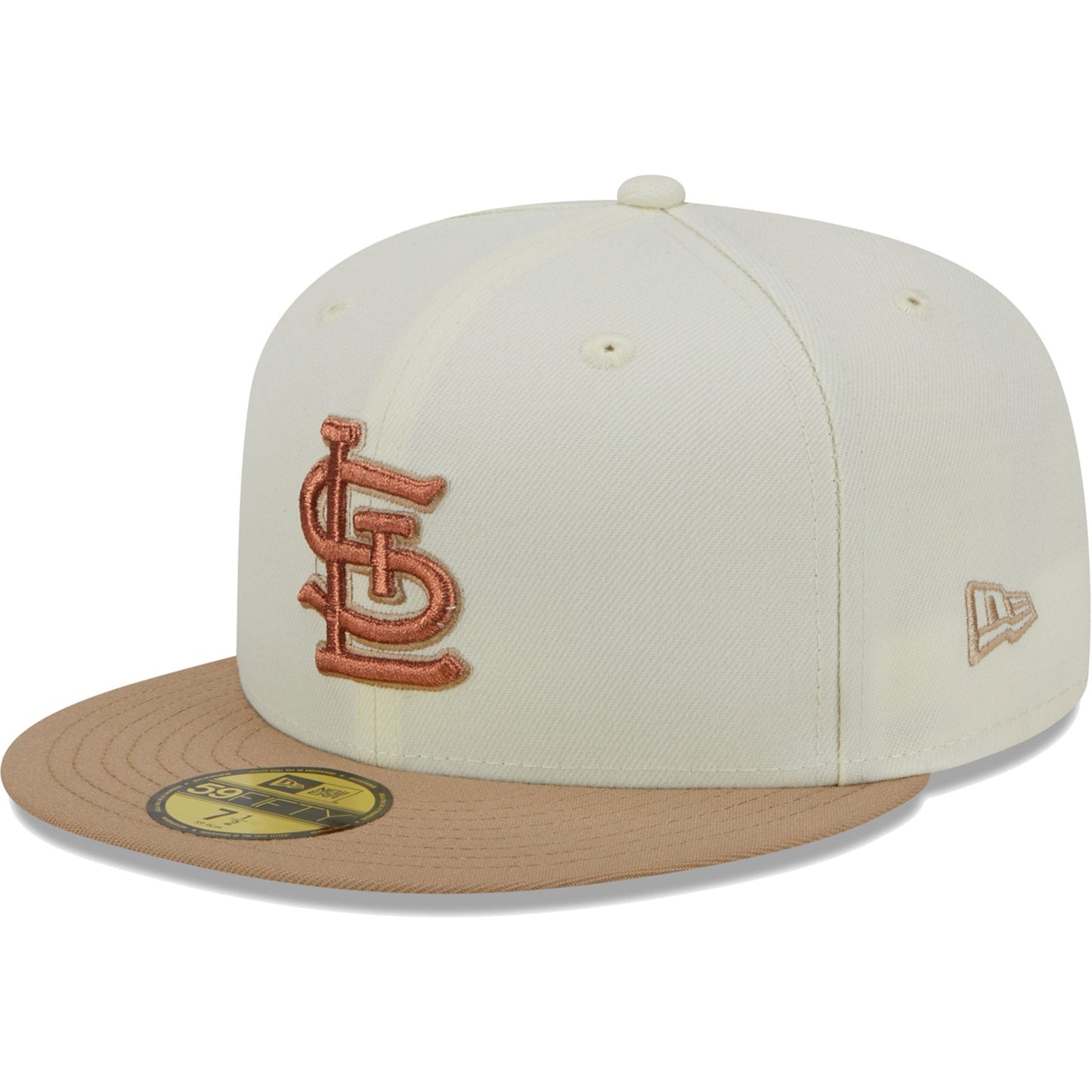 St. Louis Cardinals New Era Chrome Camel Rust Undervisor 59FIFTY Fitted Hat - Cream