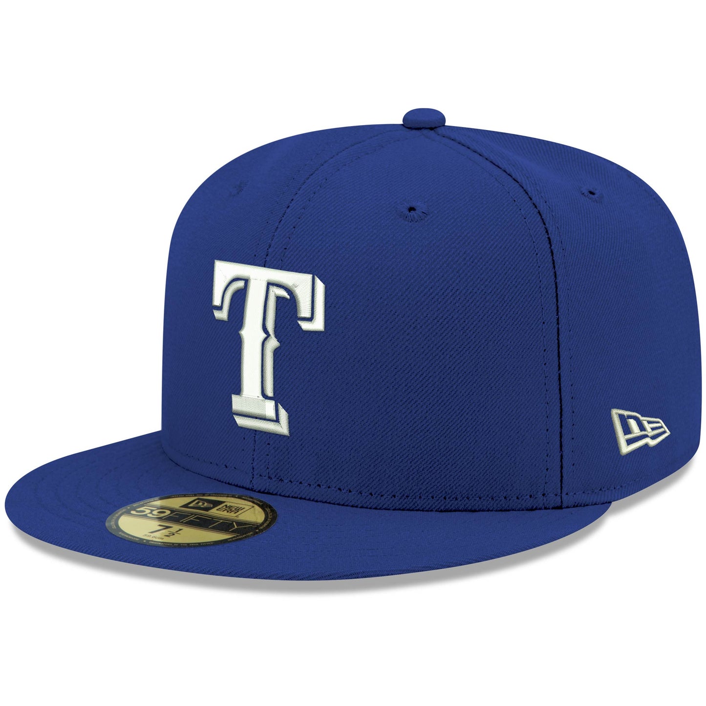 Texas Rangers New Era White Logo 59FIFTY Fitted Hat - Royal