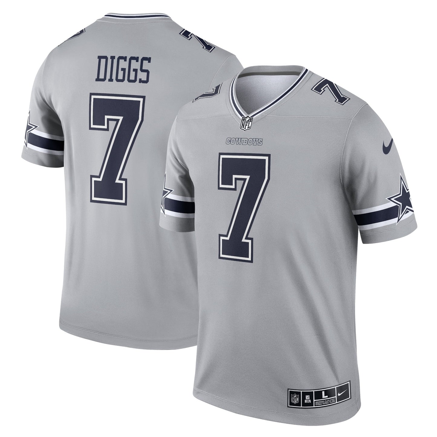 Men's Nike Trevon Diggs Gray Dallas Cowboys Inverted Legend Jersey