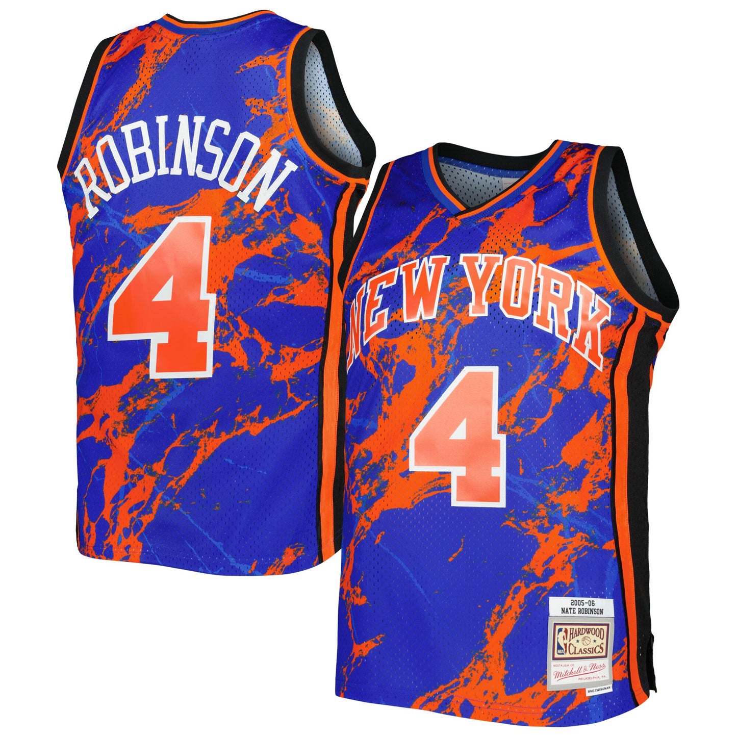 Nate Robinson New York Knicks Mitchell & Ness 2005/06 Hardwood Classics Marble Swingman Jersey - Blue