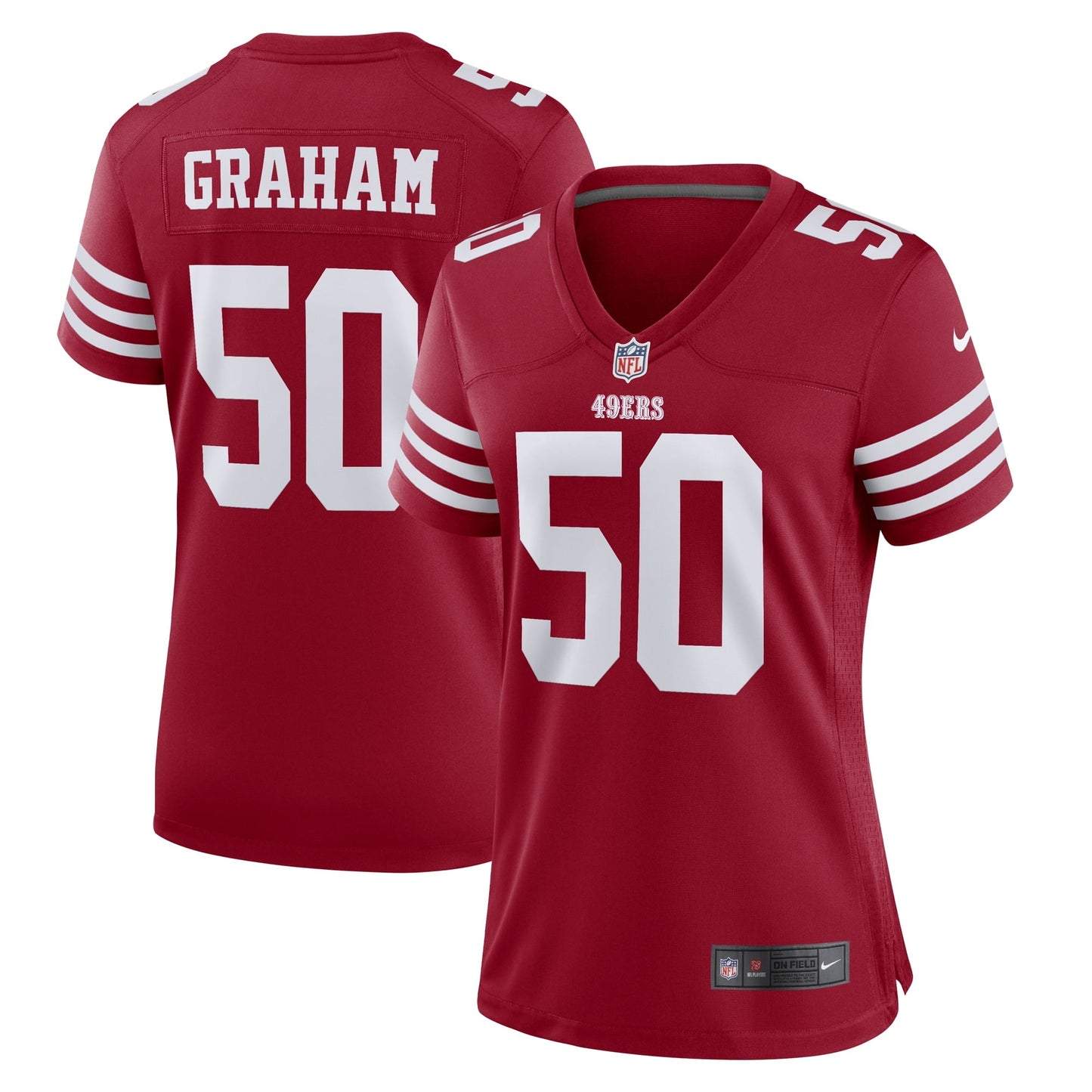 Women's Nike Jalen Graham Scarlet San Francisco 49ers Team Game Jersey