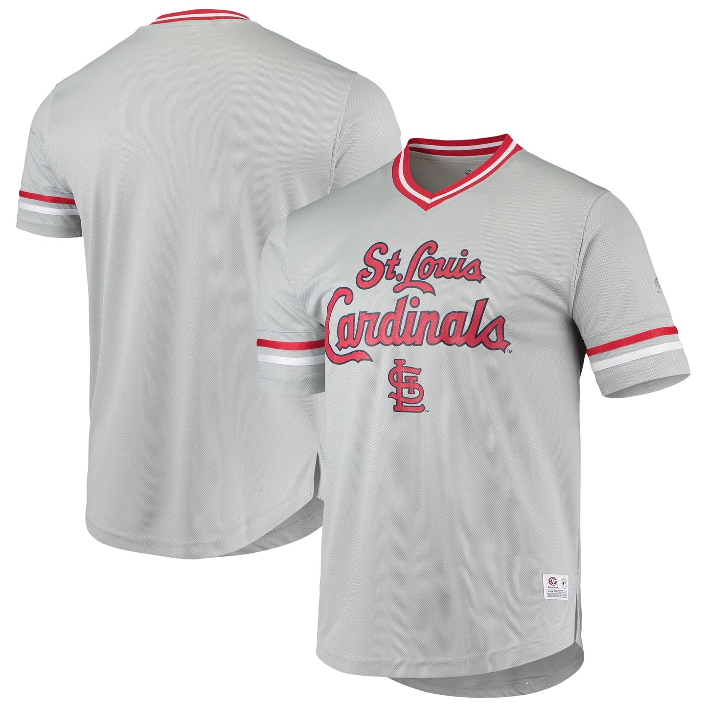 Men's Gray St. Louis Cardinals Replica V-Neck Jersey