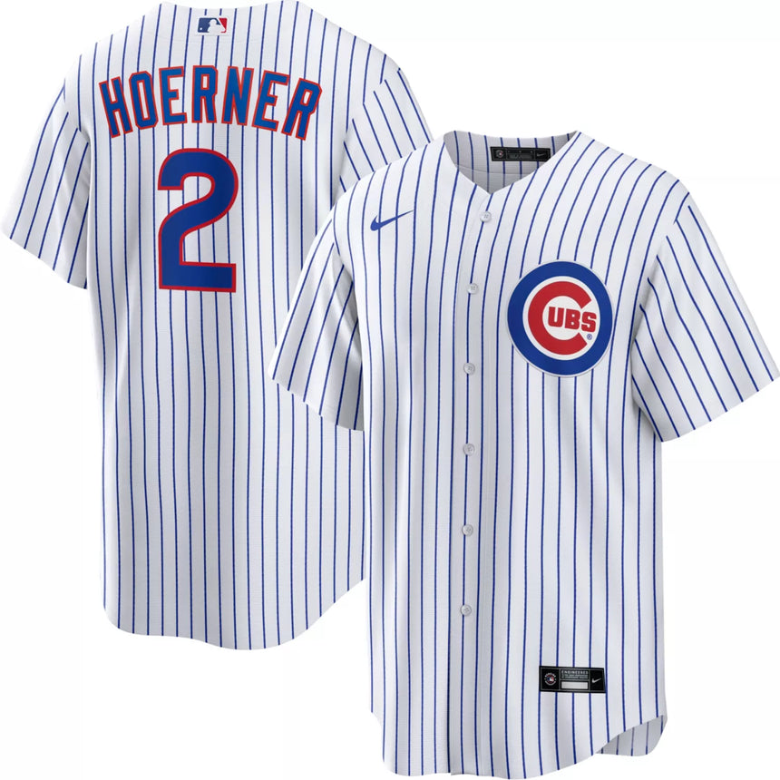 Men's Nico Hoerner Chicago Cubs White Home Replica Jersey
