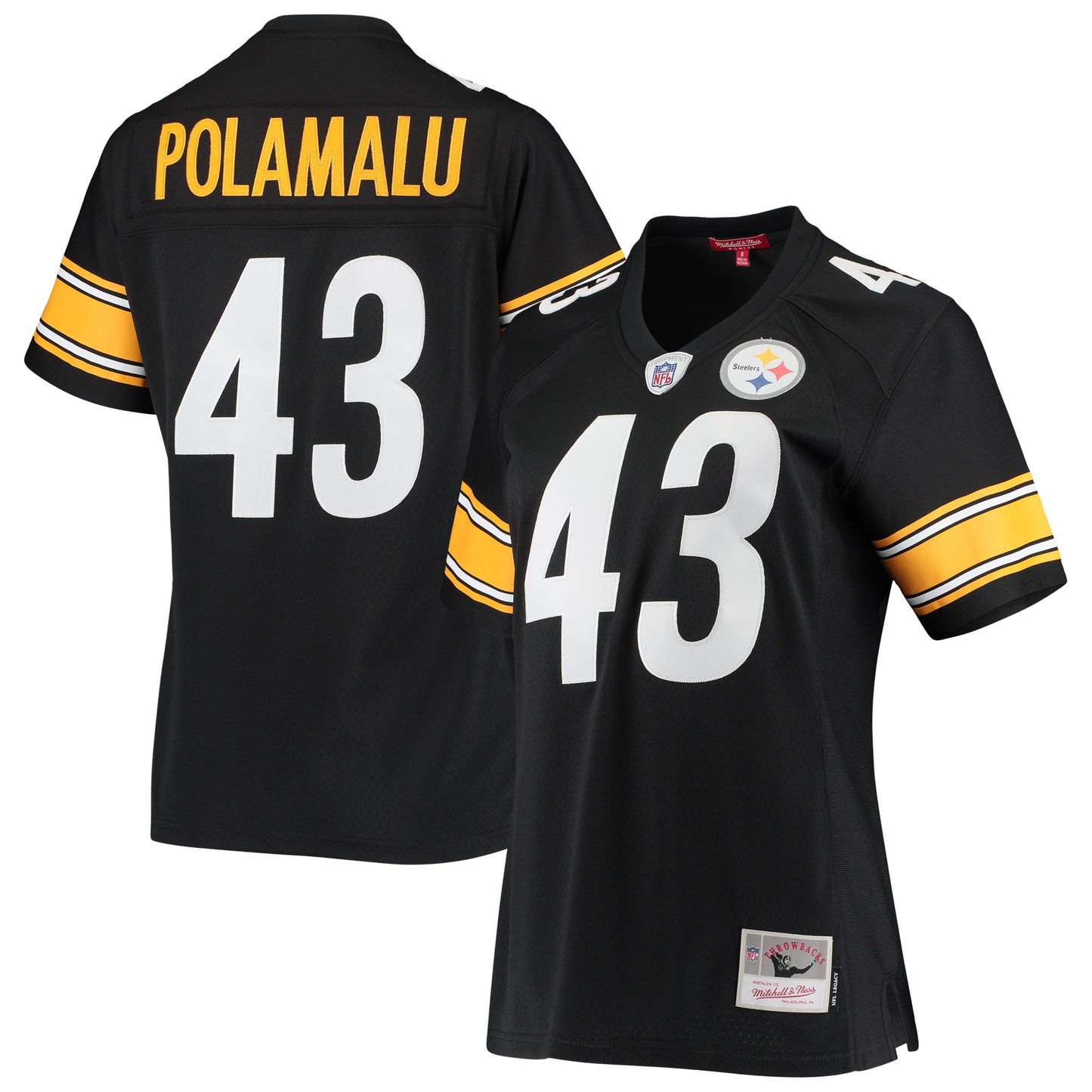 Troy Polamalu Pittsburgh Steelers Mitchell & Ness Women's Legacy Replica Team Jersey - Black