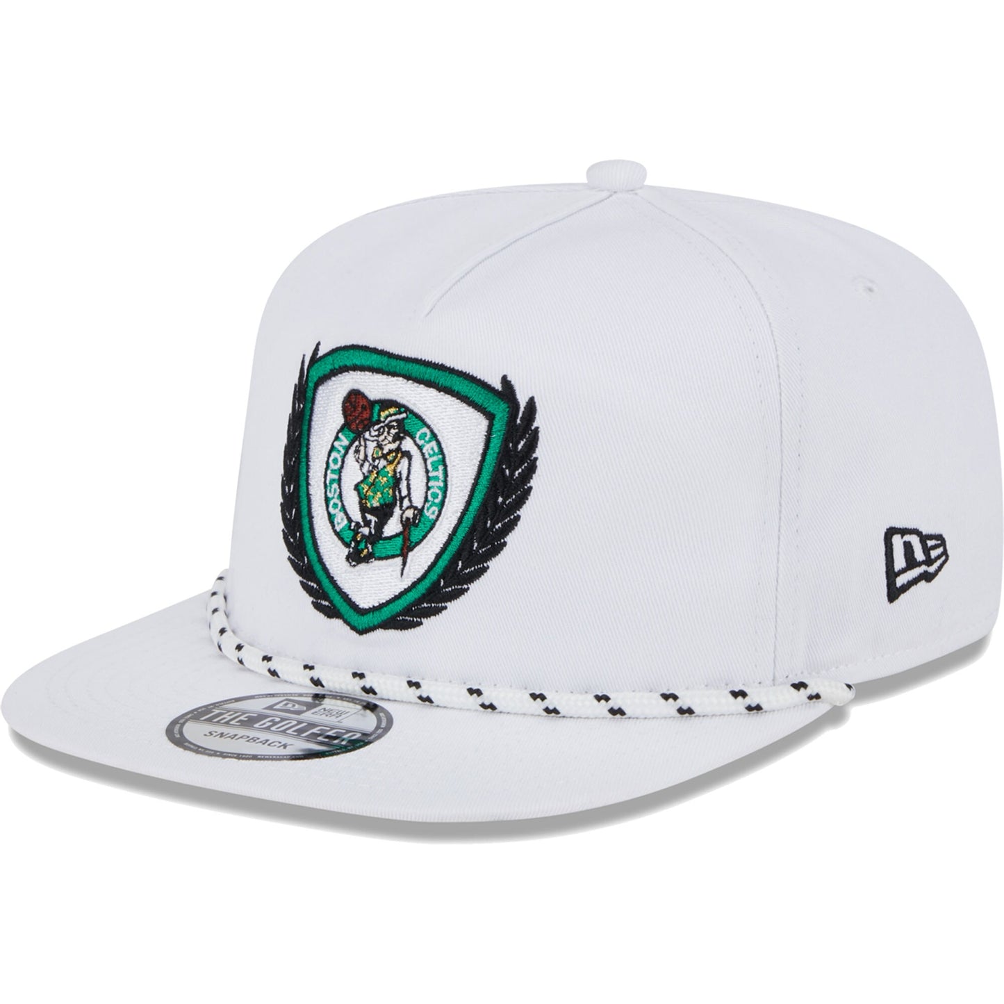 Boston Celtics New Era The Golfer Crest Snapback Hat - White